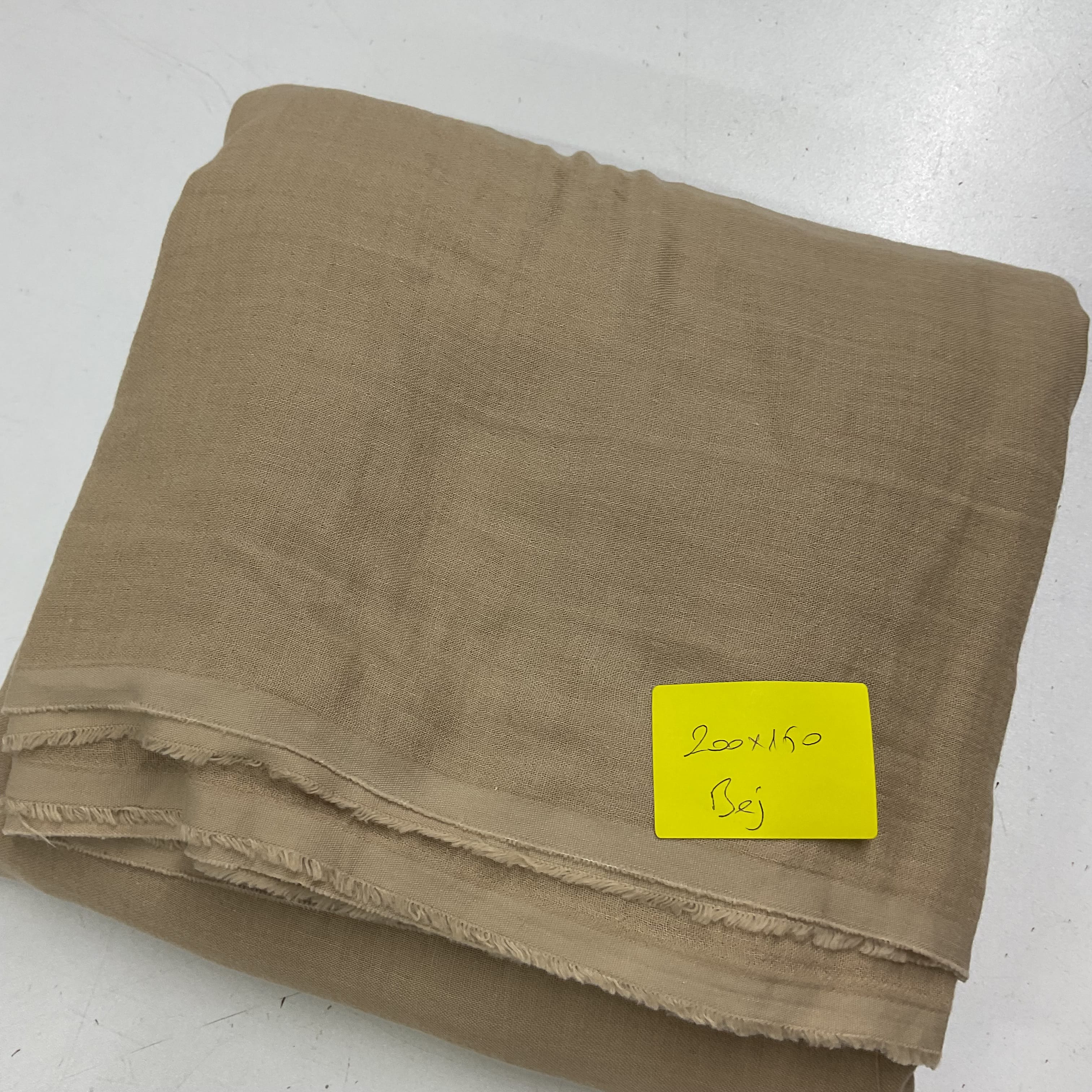 Bej 200*150 cm Parça Bürümcük Müslin Kumaş