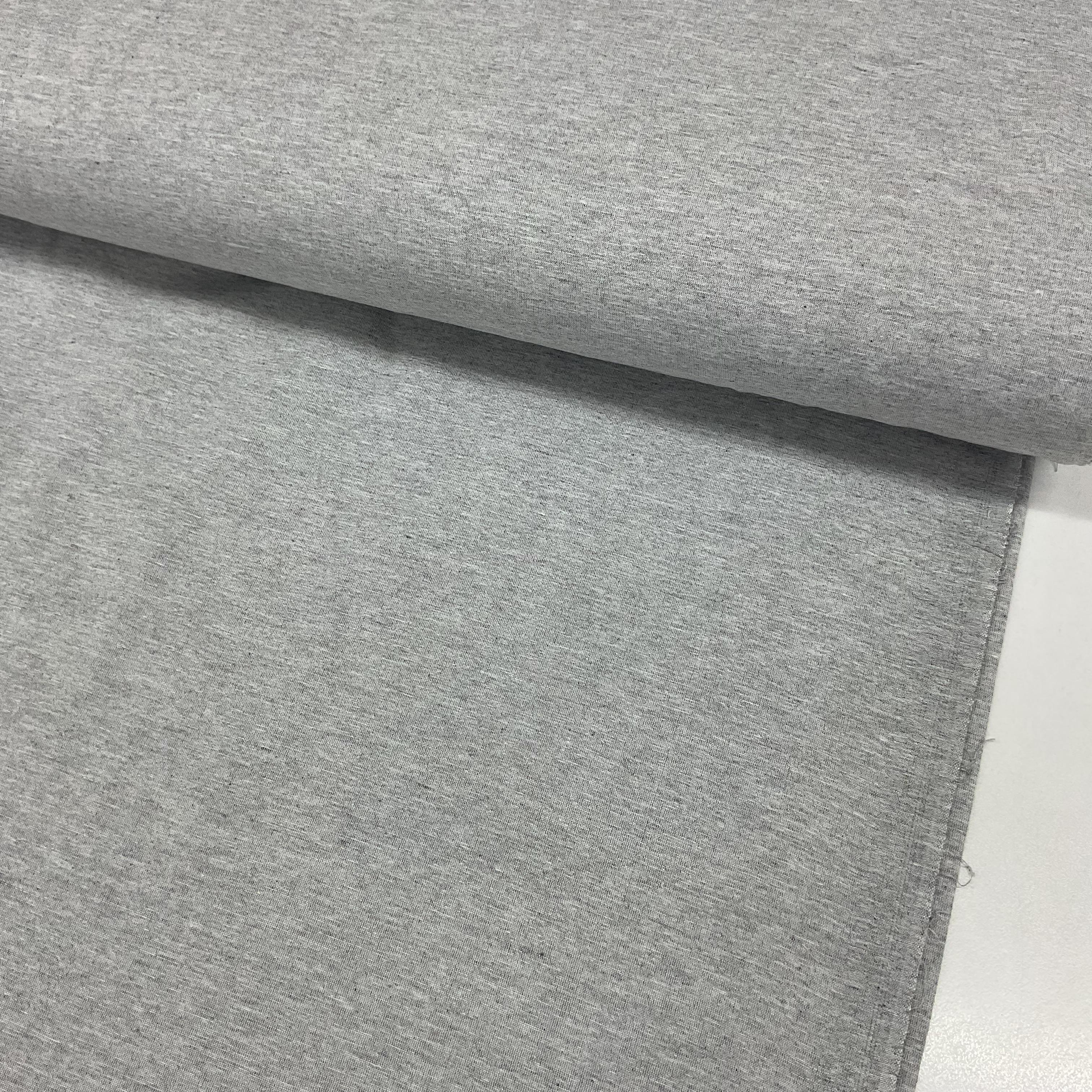 Gri Kırçıllı Polyesterli Poplin Kumaş