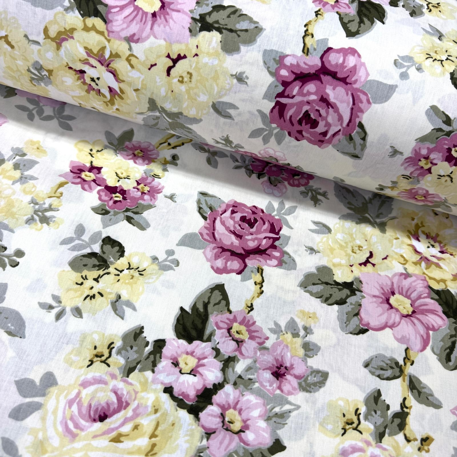 Vintage Rose Poplin Kumaş