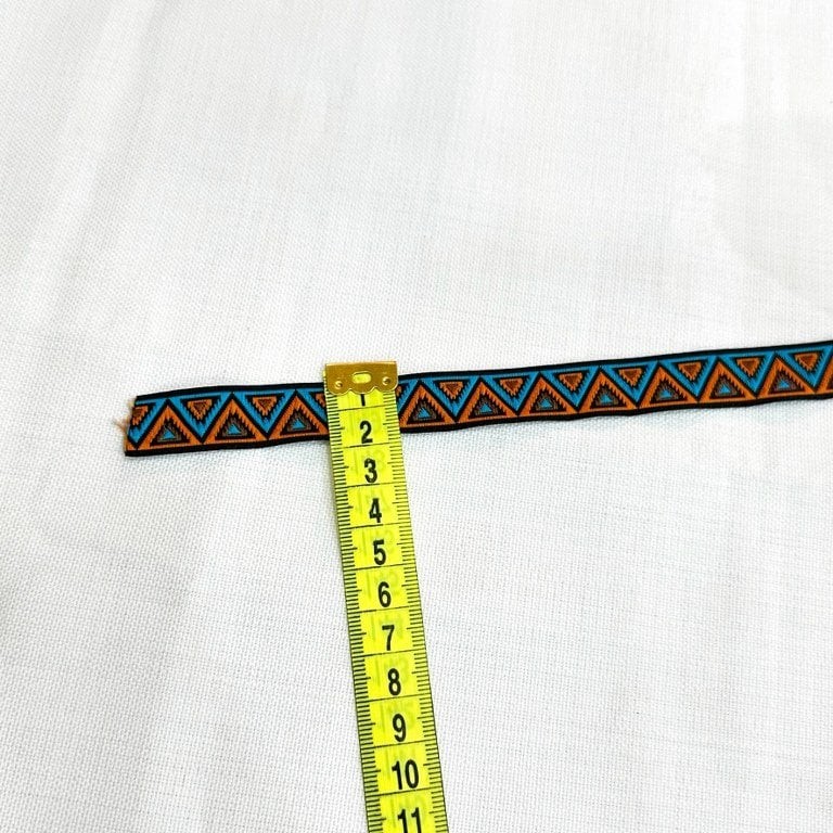 Chevron Desenli Şerit Turuncu 1.5cm