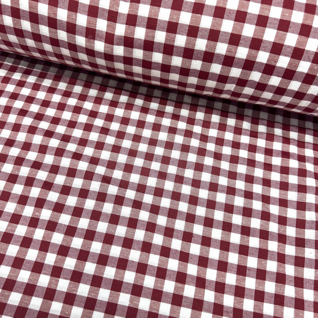 Bordo Orta Kare Zefir Kumaş