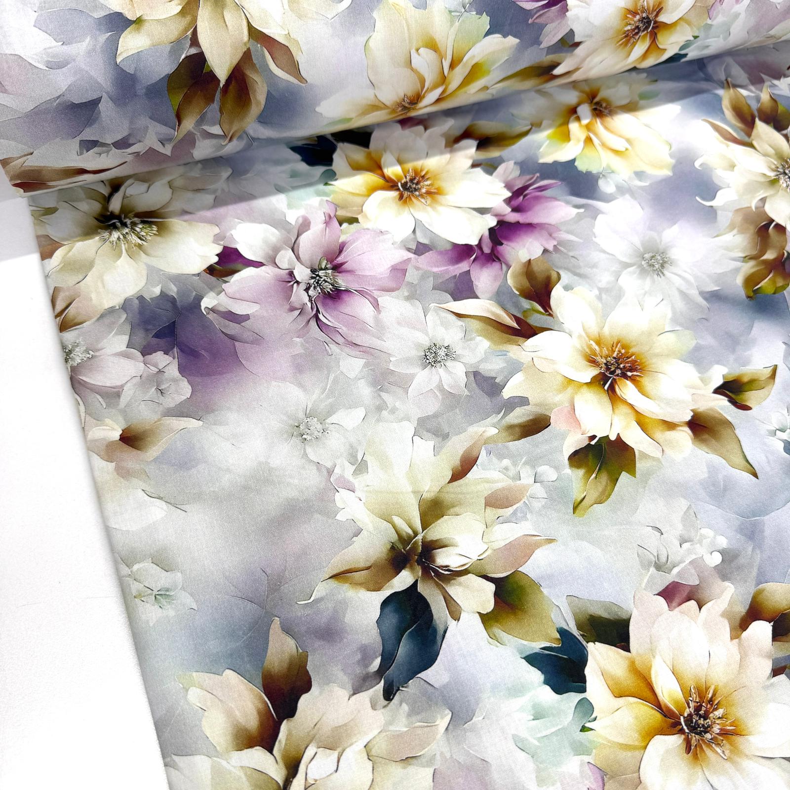 Frezyalar 3D Dijital Poplin Kumaş