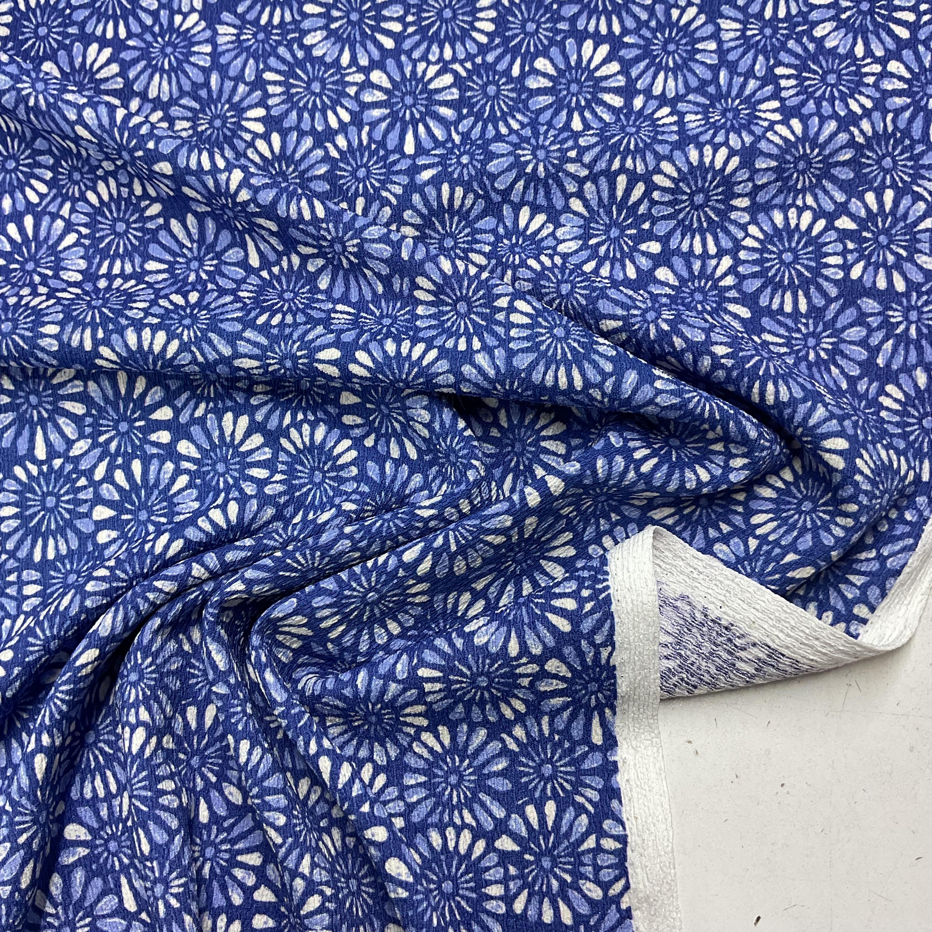 Mavi Mandala 100*140 cm Bürümcük Penye Parça Kumaş