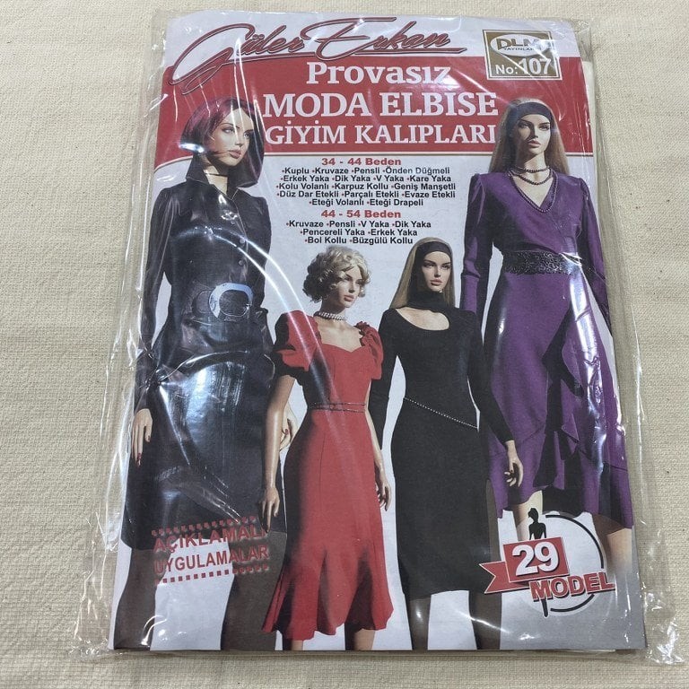 Güler Erkan Provasız Moda Elbise Giyim Kalıpları Dergisi107