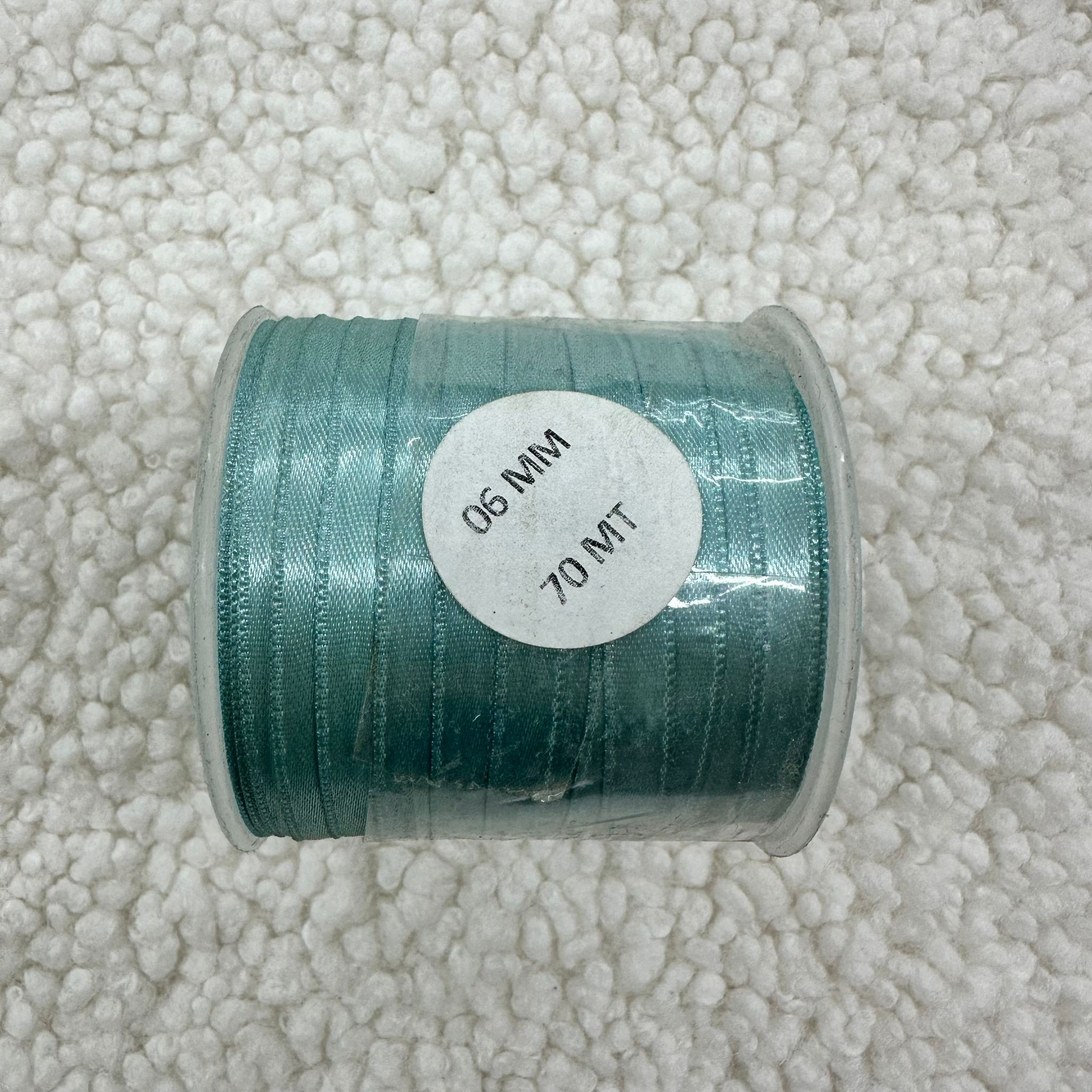 Koyu Mint 6 mm Saten Kurdele