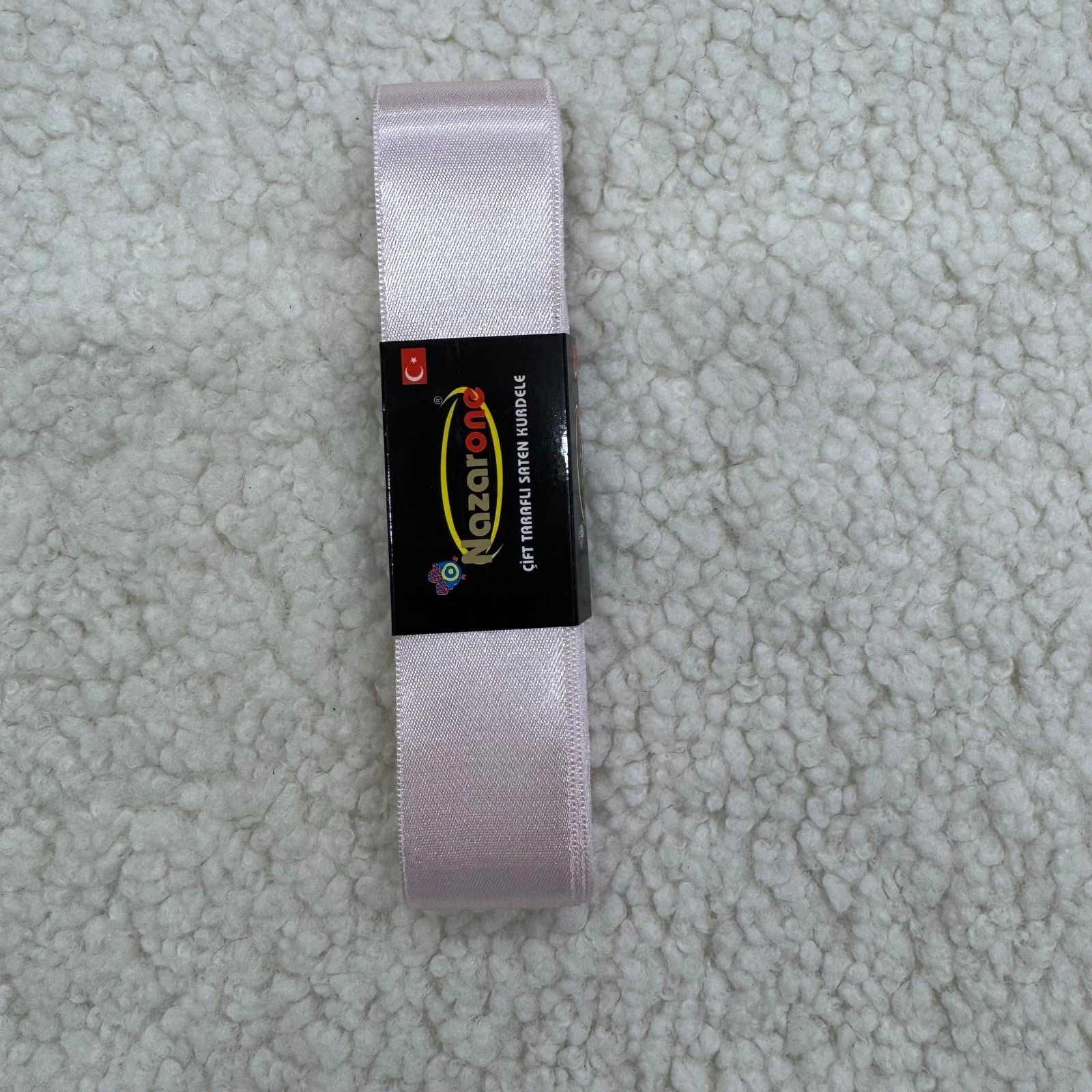 Üç Cm Toz Pembe Saten Kurdele