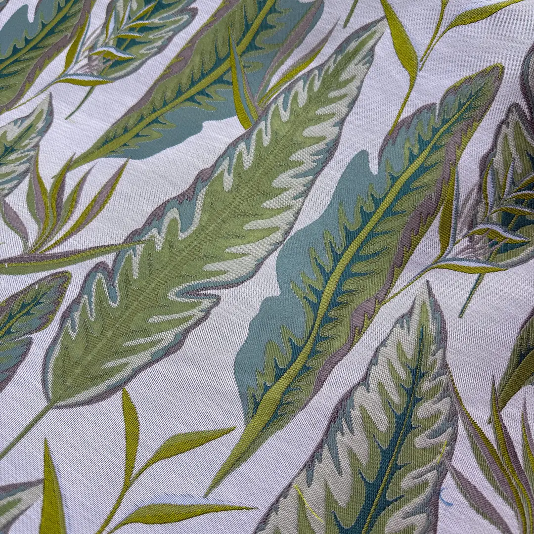 Sınırlı Stok Yeşil Yapraklar Goblen Kumaş