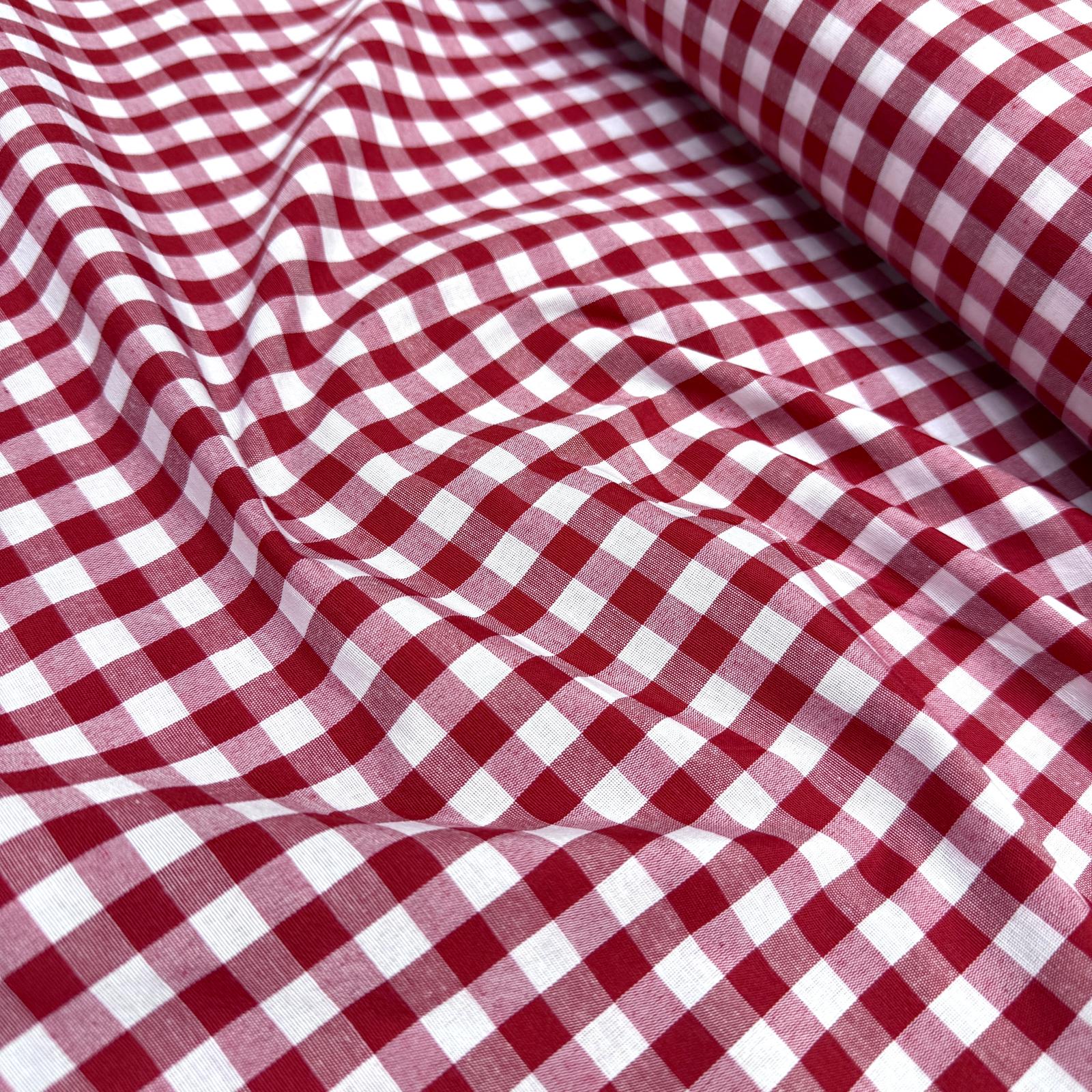 Kırmızı Orta Kare Zefir Kumaş