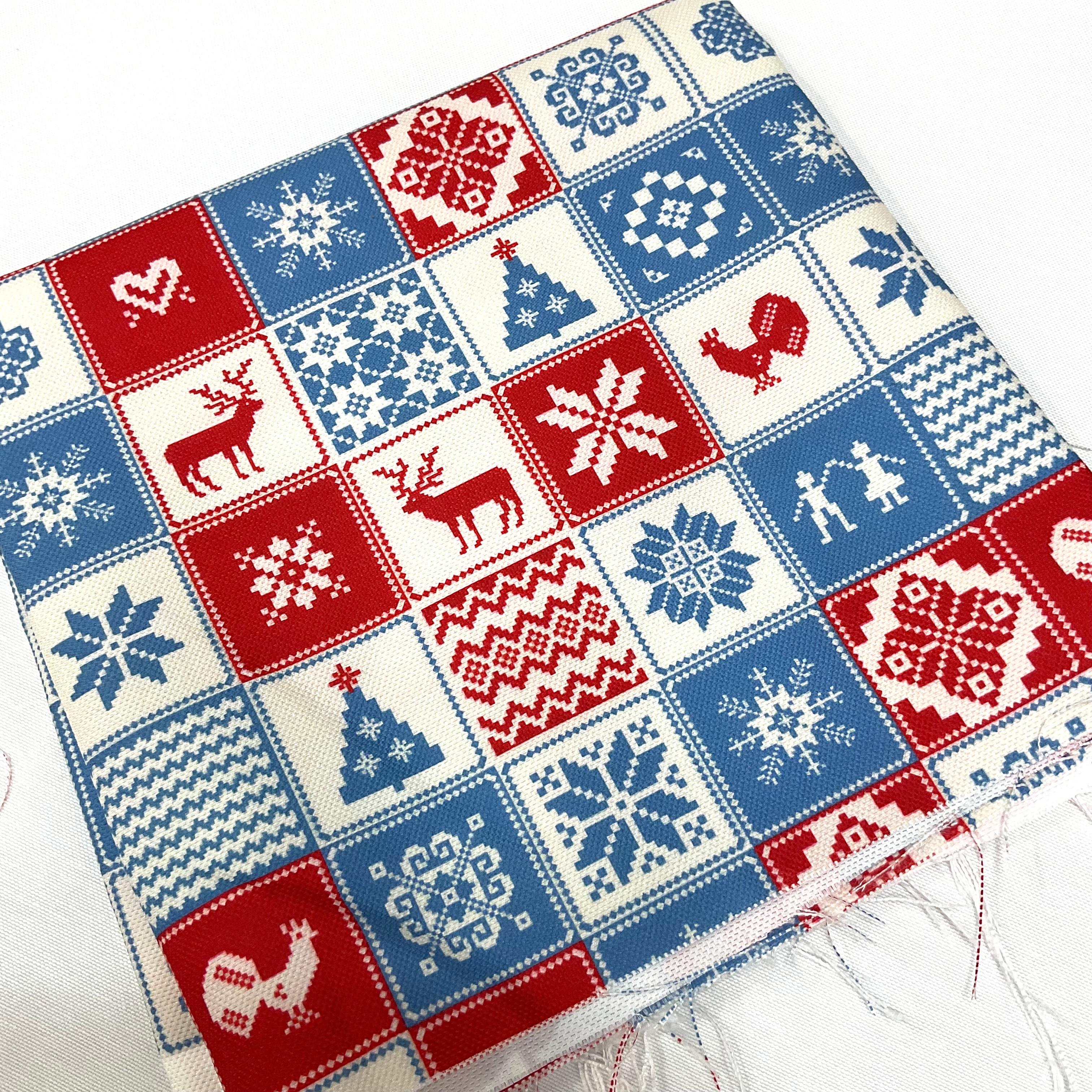 Kare Yılbaşı 50*140 cm Parça Dijital Baskı Kumaş