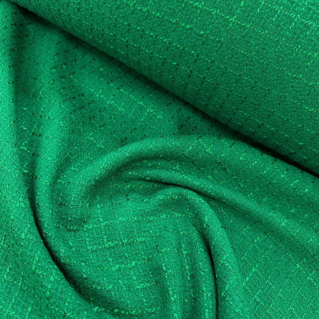 Vintage Yeşil Buklet Tüvit Kumaş