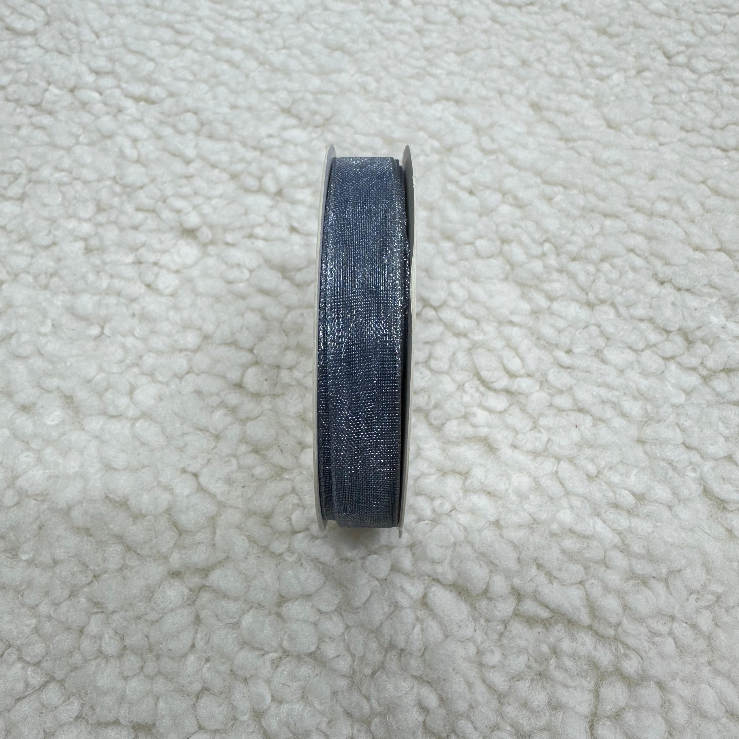 Duman Gri Organze Kurdele 1 Cm