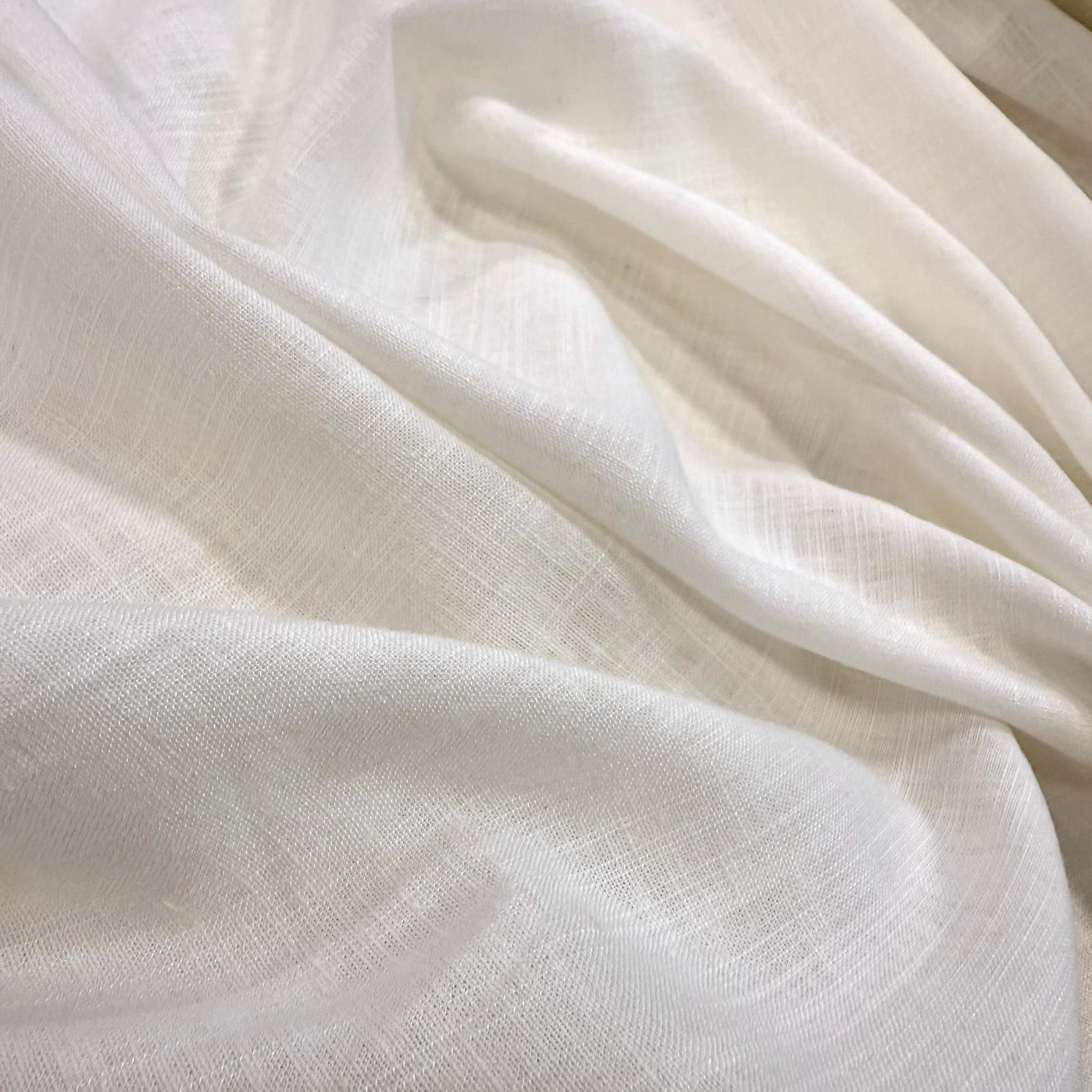 Kampanyalı İhraç Fazlası Kırık Beyaz Viskon Keten Kumaş