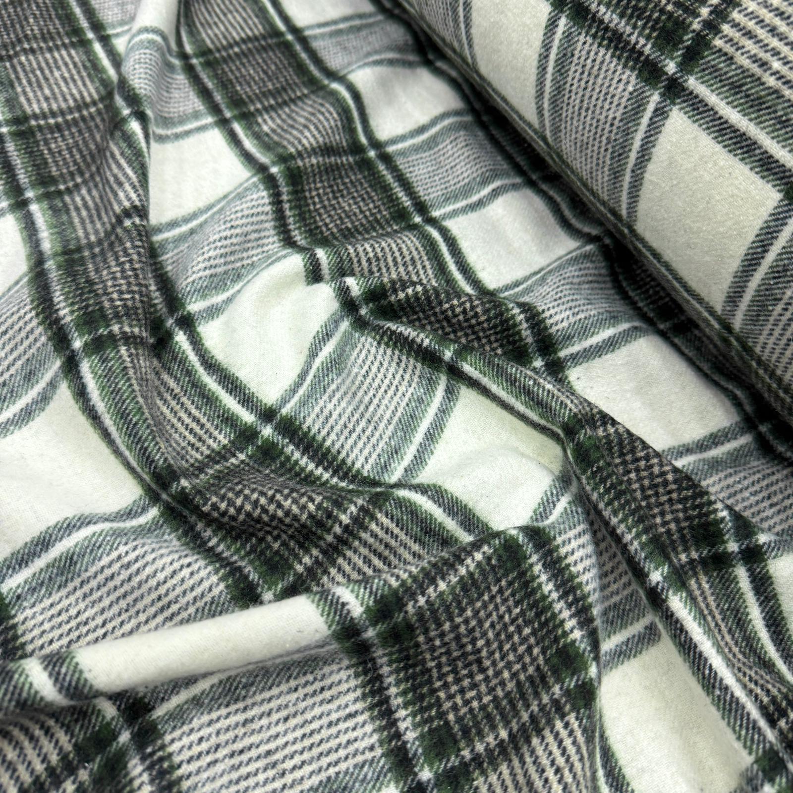 Siyah-Zümrüt Ekoseler Oduncu Kumaş