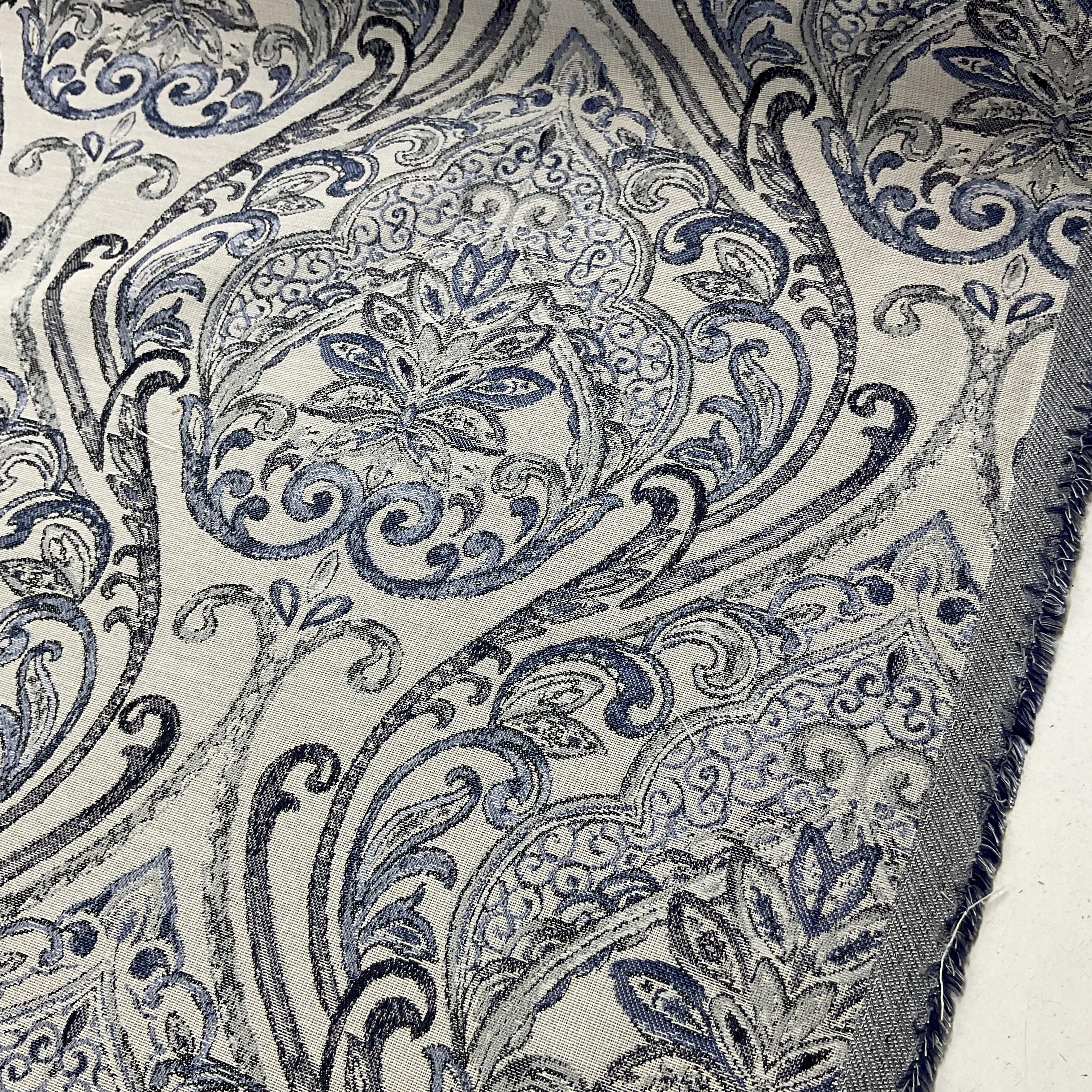 Denim Damask Jakar Keten Kumaş
