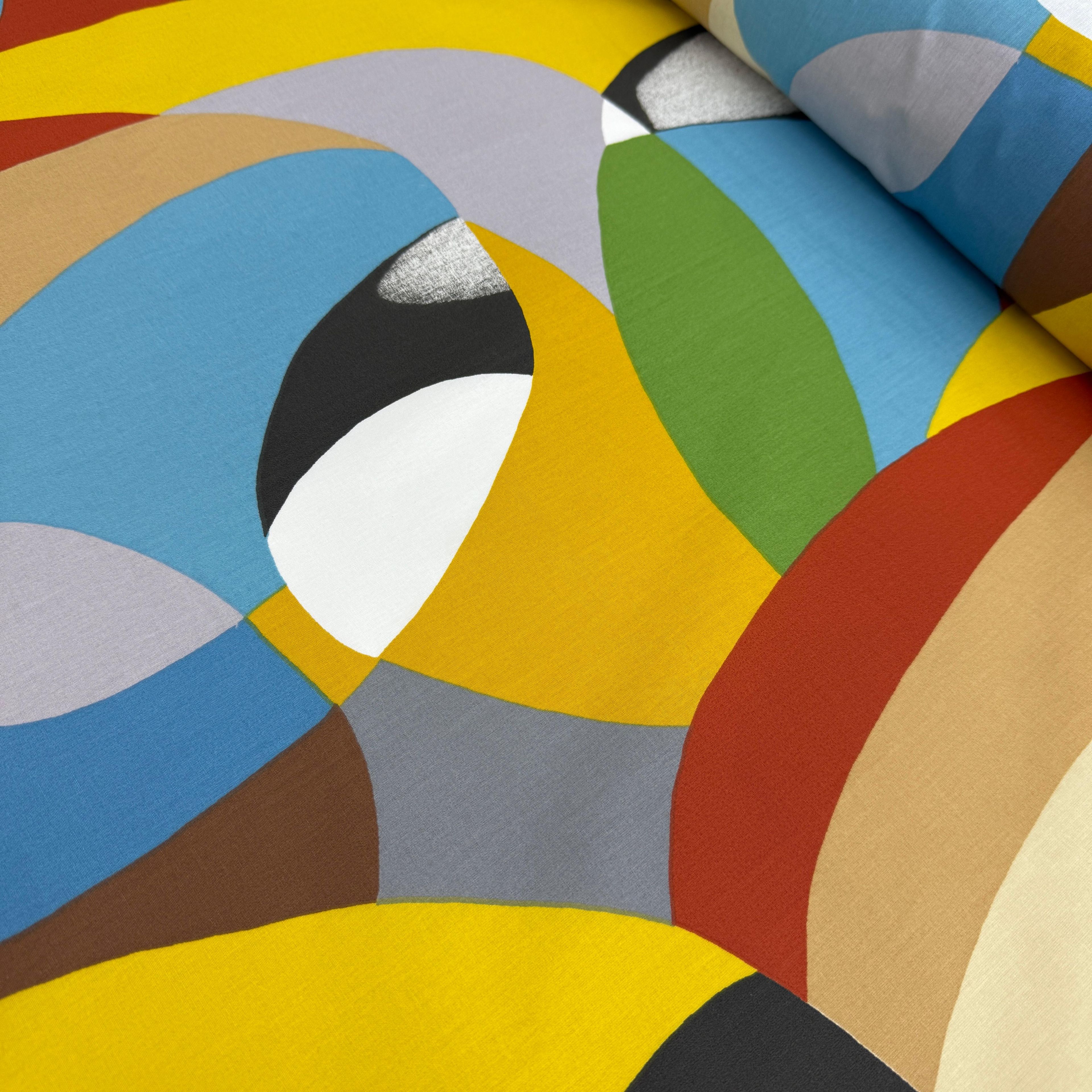 Defolu Modern Geometri Premium Poplin Kumaş