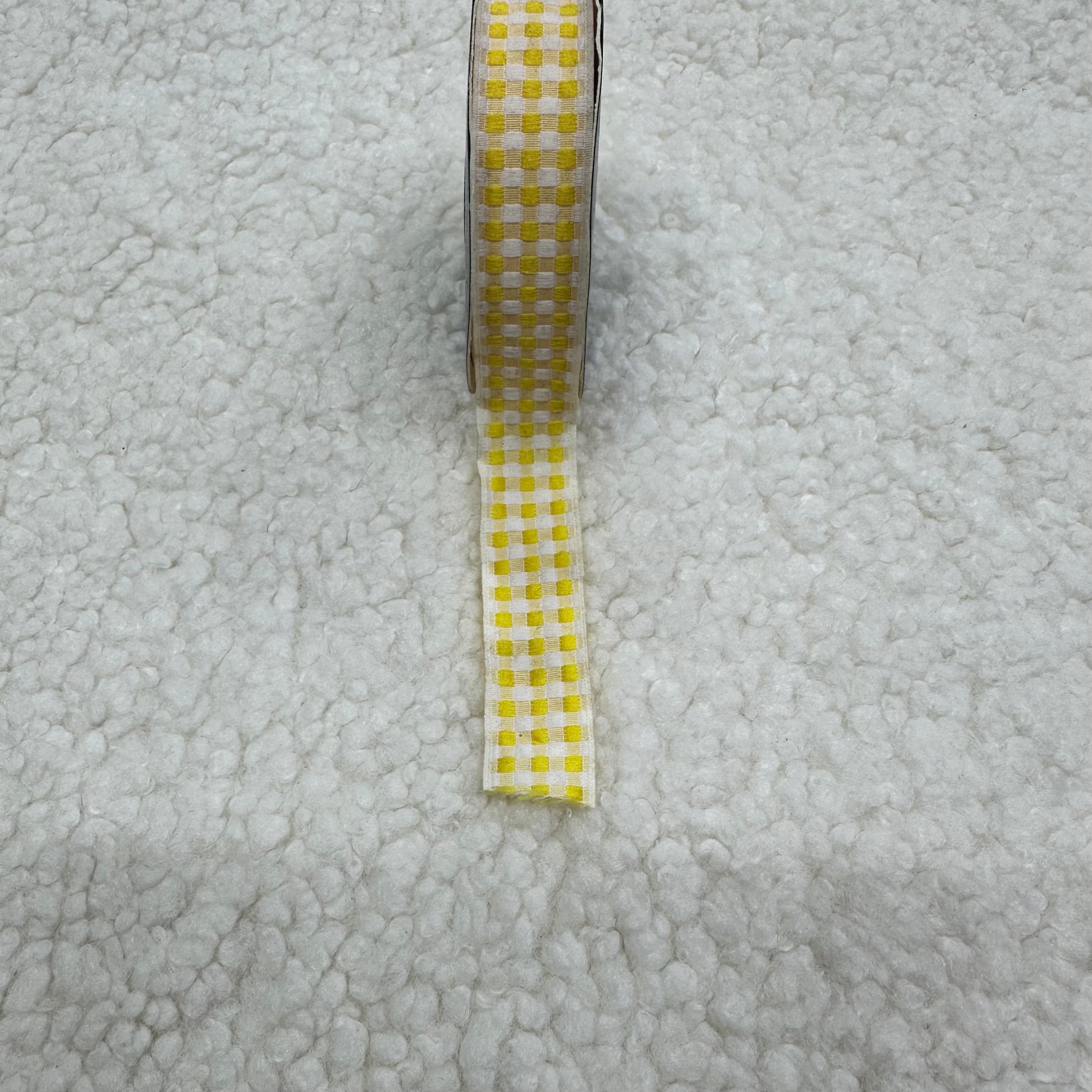 Top Sarı 10mt. Kare Desenli Şerit