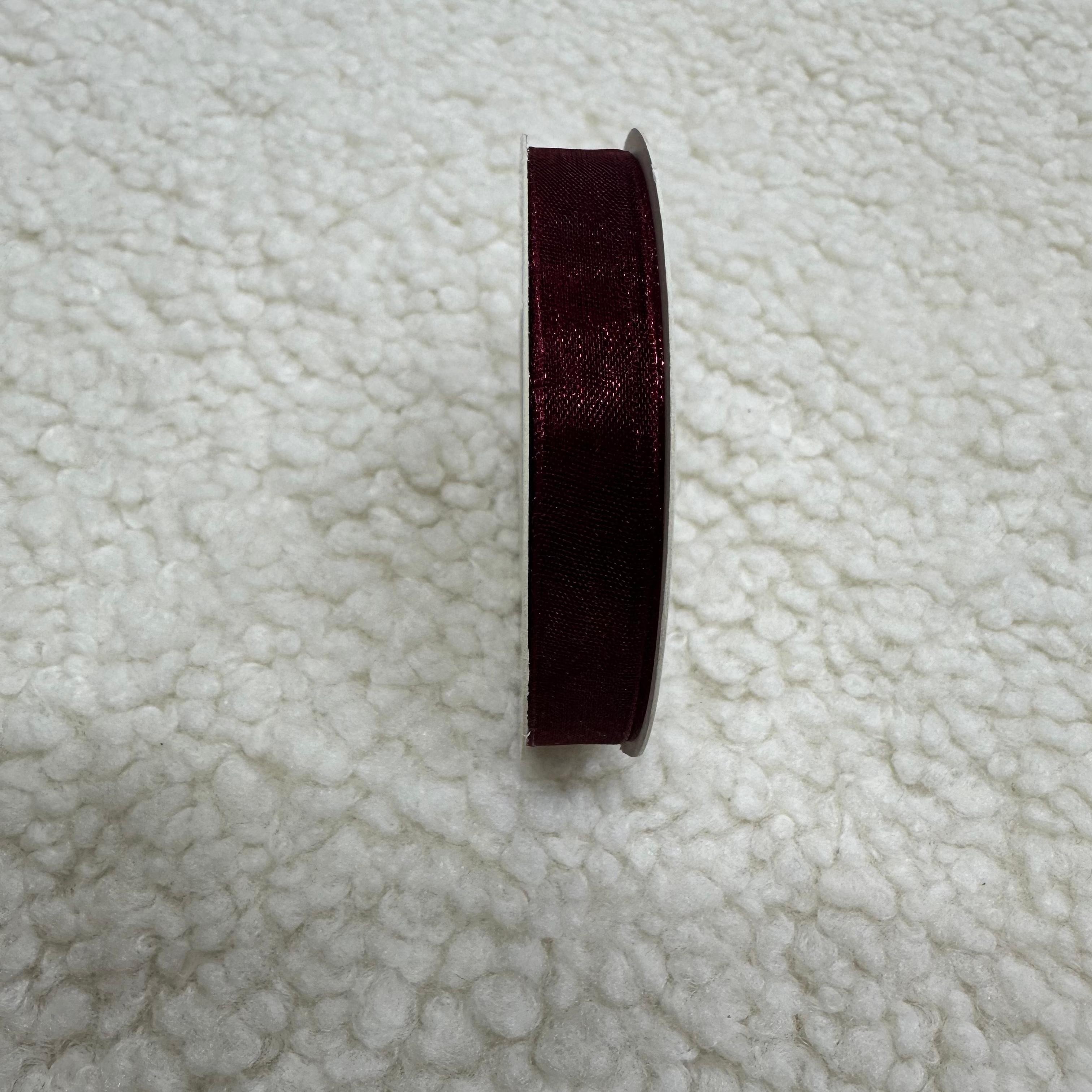 Bordo Organze Kurdele 1 Cm 176
