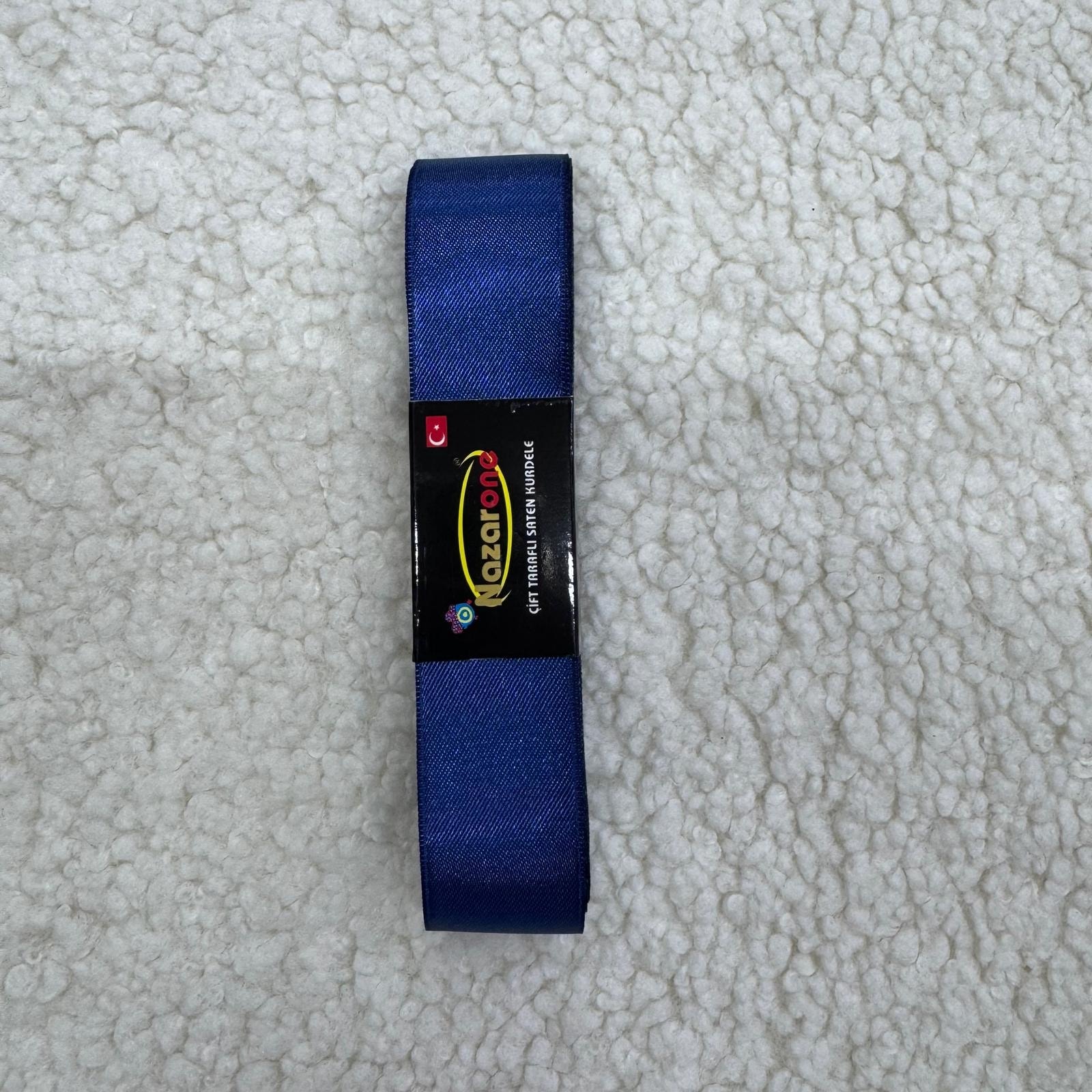 Üç Cm Lacivert Saten Kurdele