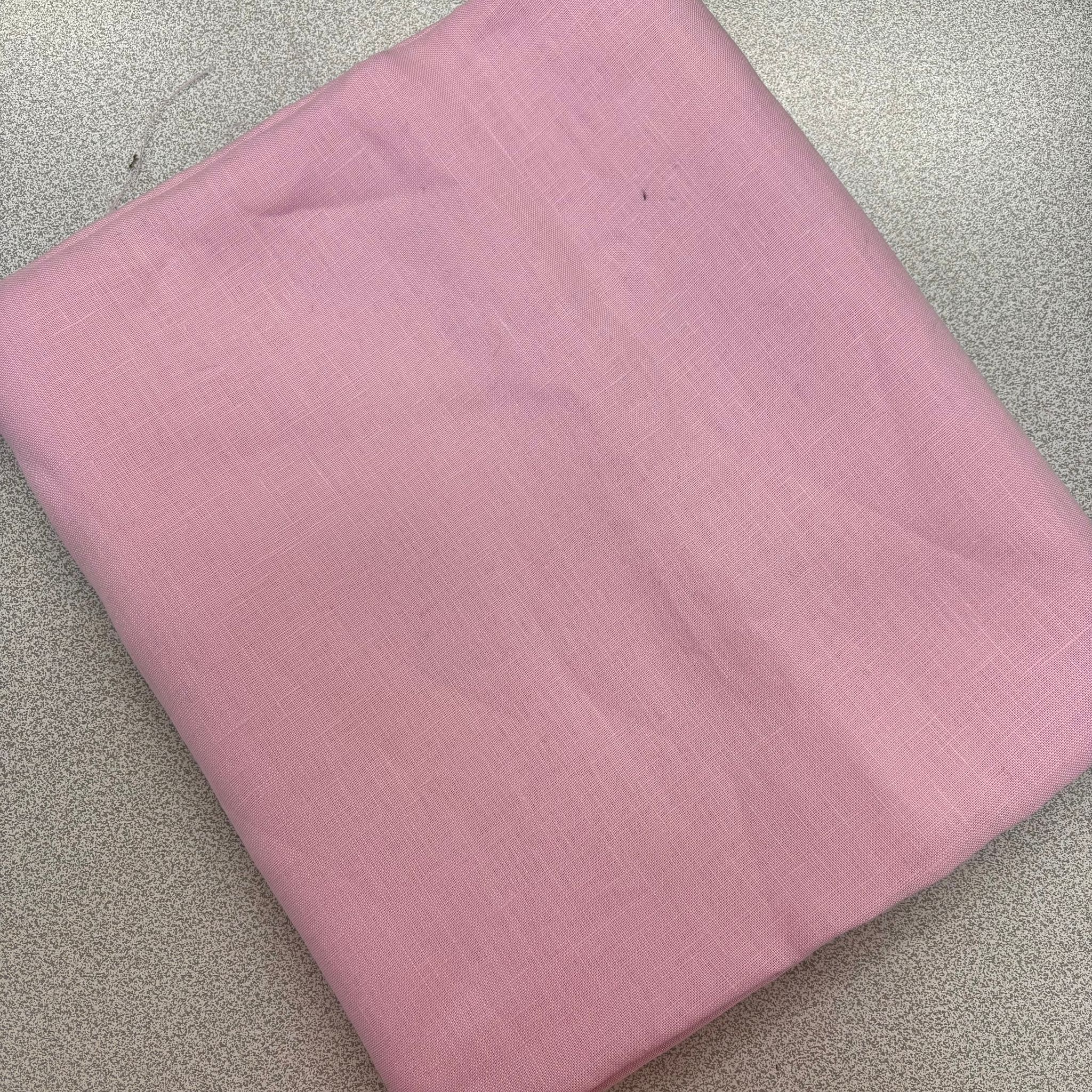 Pembe Ham Keten No:84 100*140 cm Keten Parça Kumaş