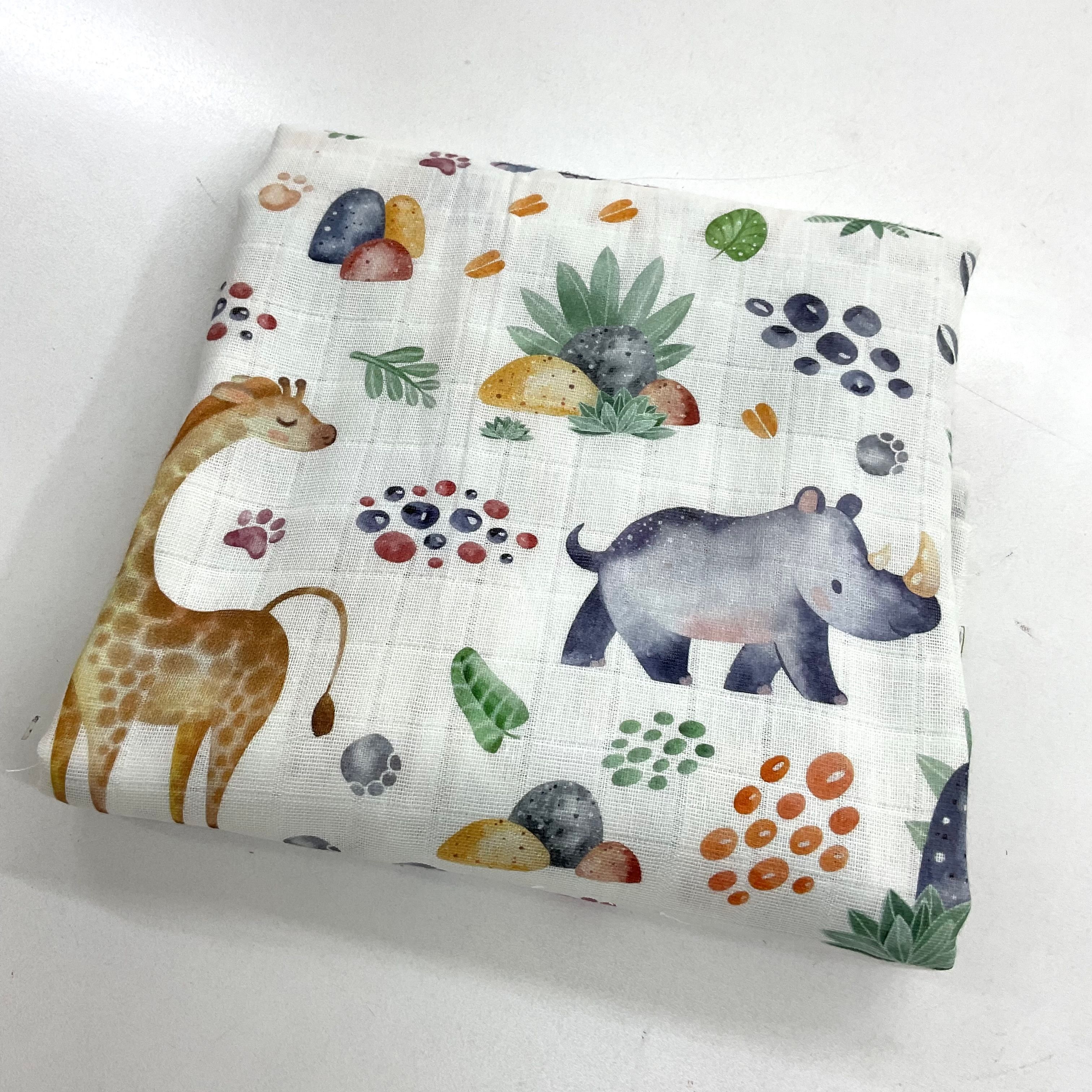 Animals 60*160cm Parça Müslin Kumaş