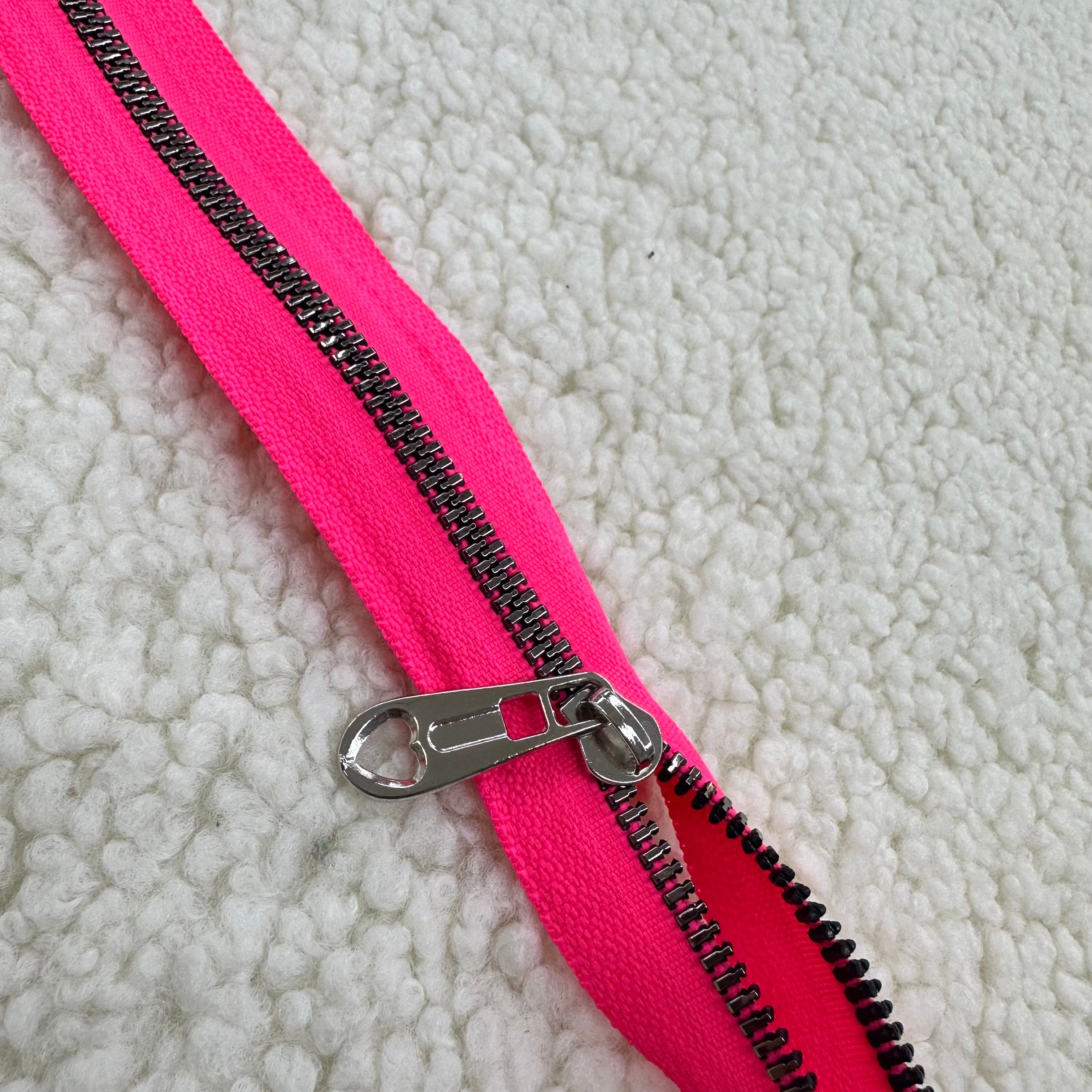 Fosfor Pembe Çanta Fermuarı