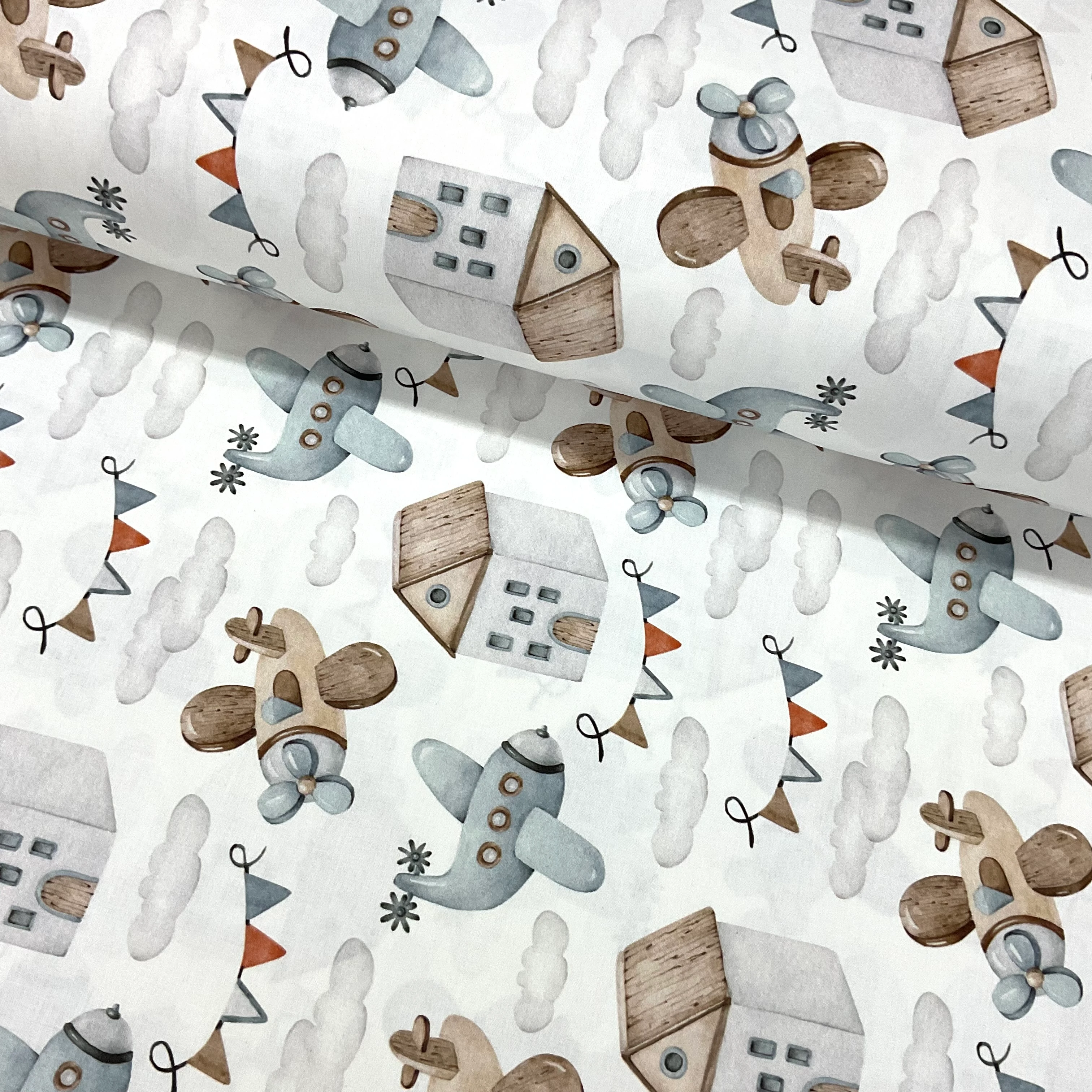 Bulut Kasabası Poplin Kumaş