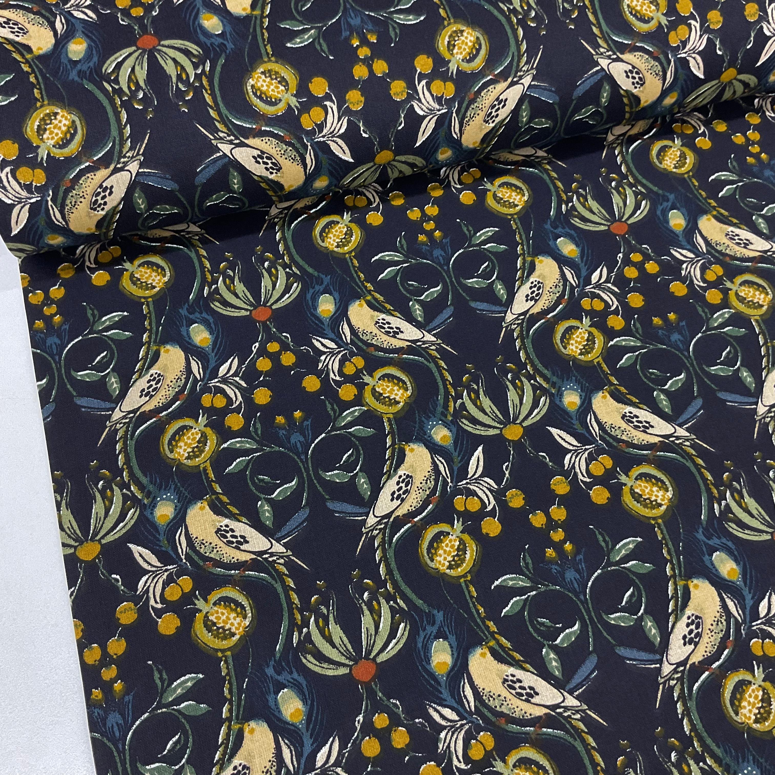 Serçe ve Nar Premium Poplin Kumaş