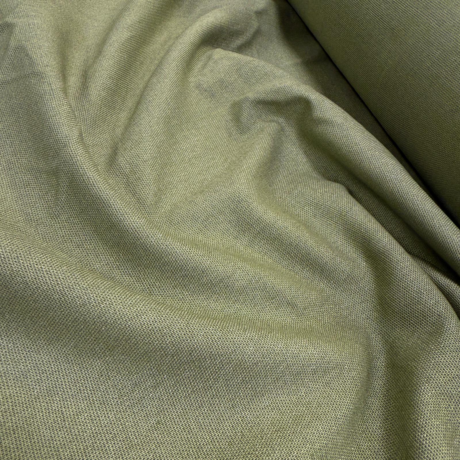 Kampanyalı Yeşil Pamuk Keten Kumaş