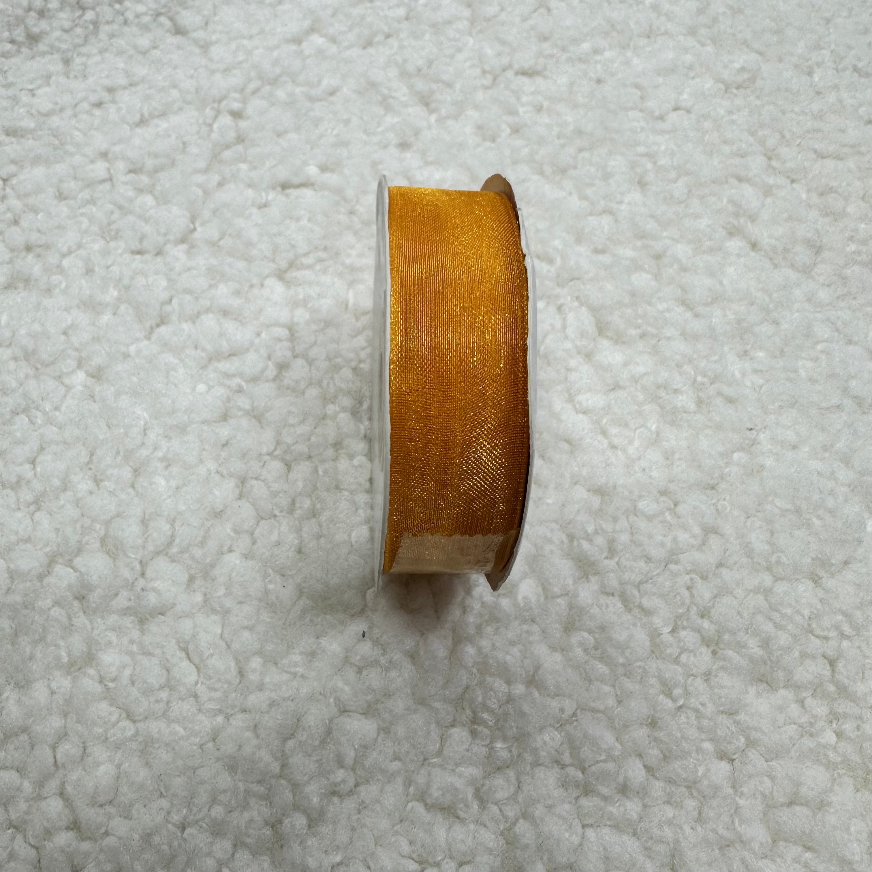 Koyu Sarı Organze Kurdele 2 Cm