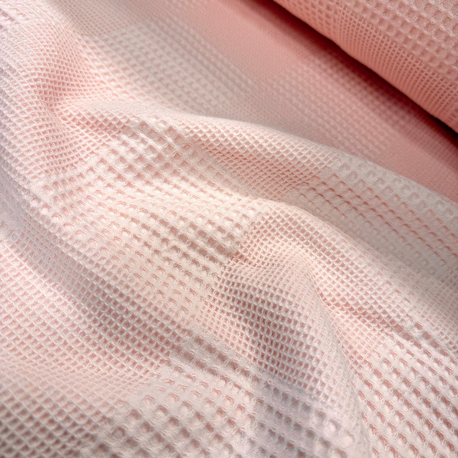 Düz Renk Waffle Pike Kumaş - Somon