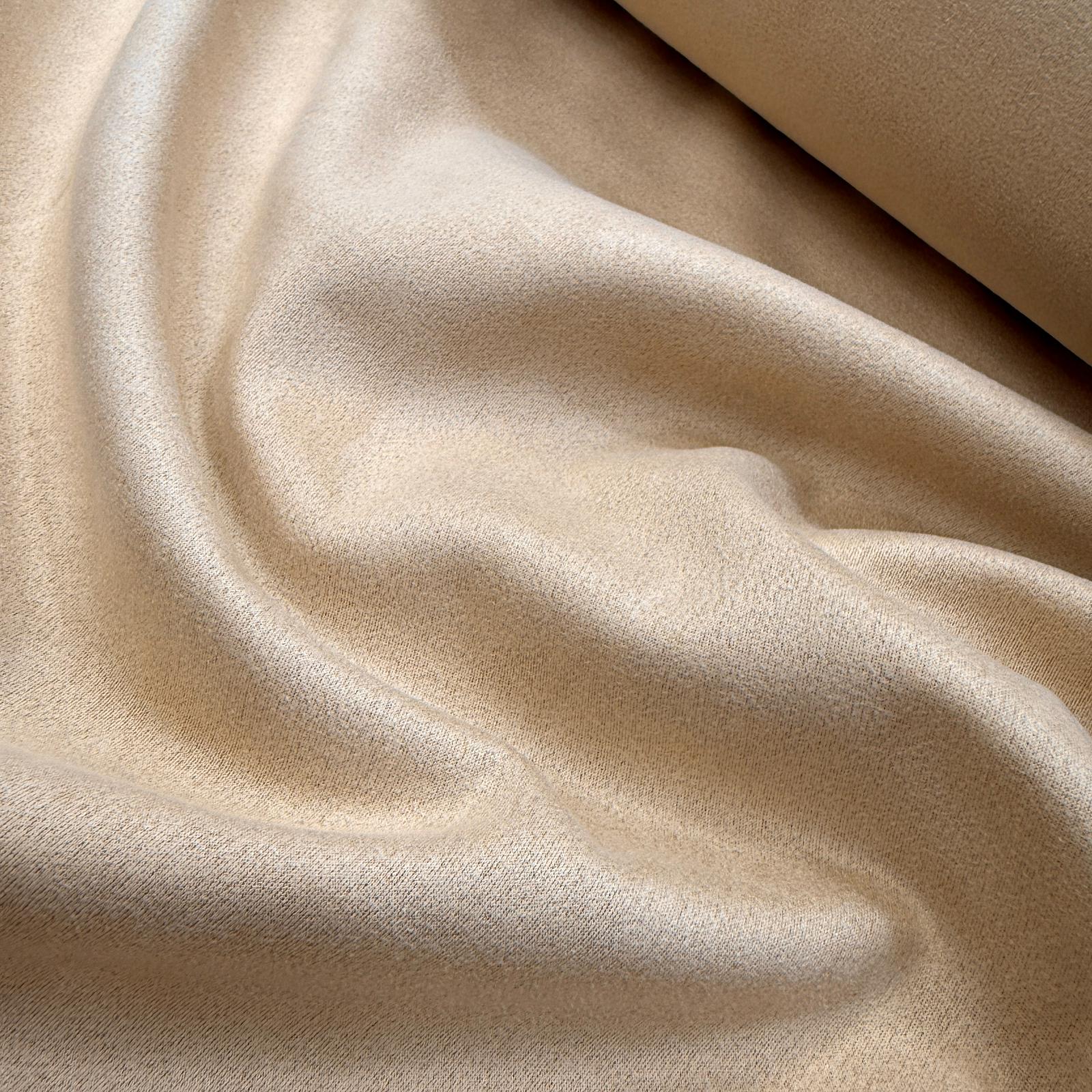Çift Taraflı Scuba Süet Kumaş - Açık Bej