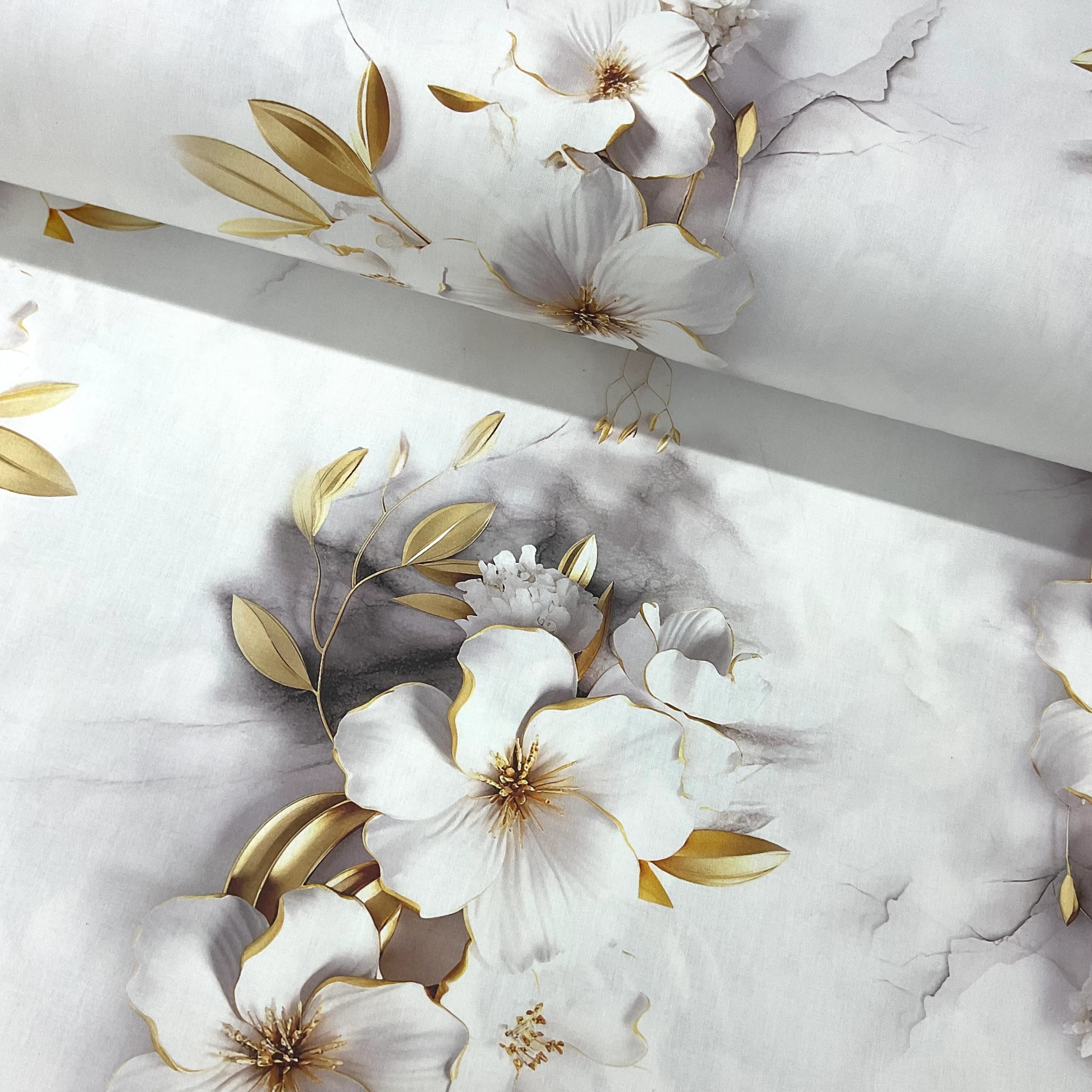 Seramik Çiçekler Dijital Poplin Kumaş