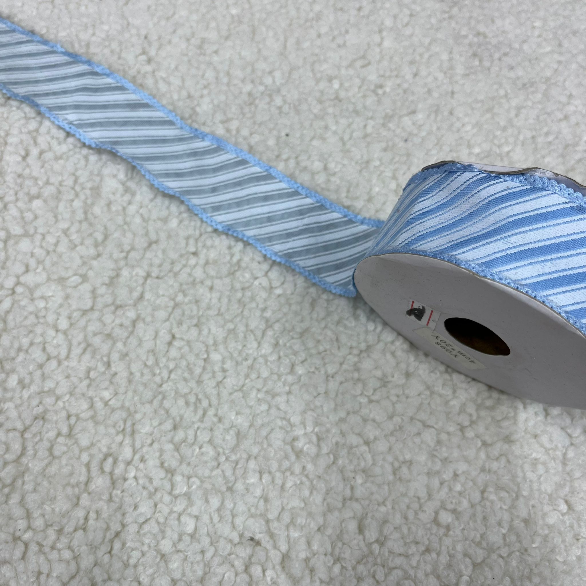 Mavi Çizgili Geniş Enli Kurdele