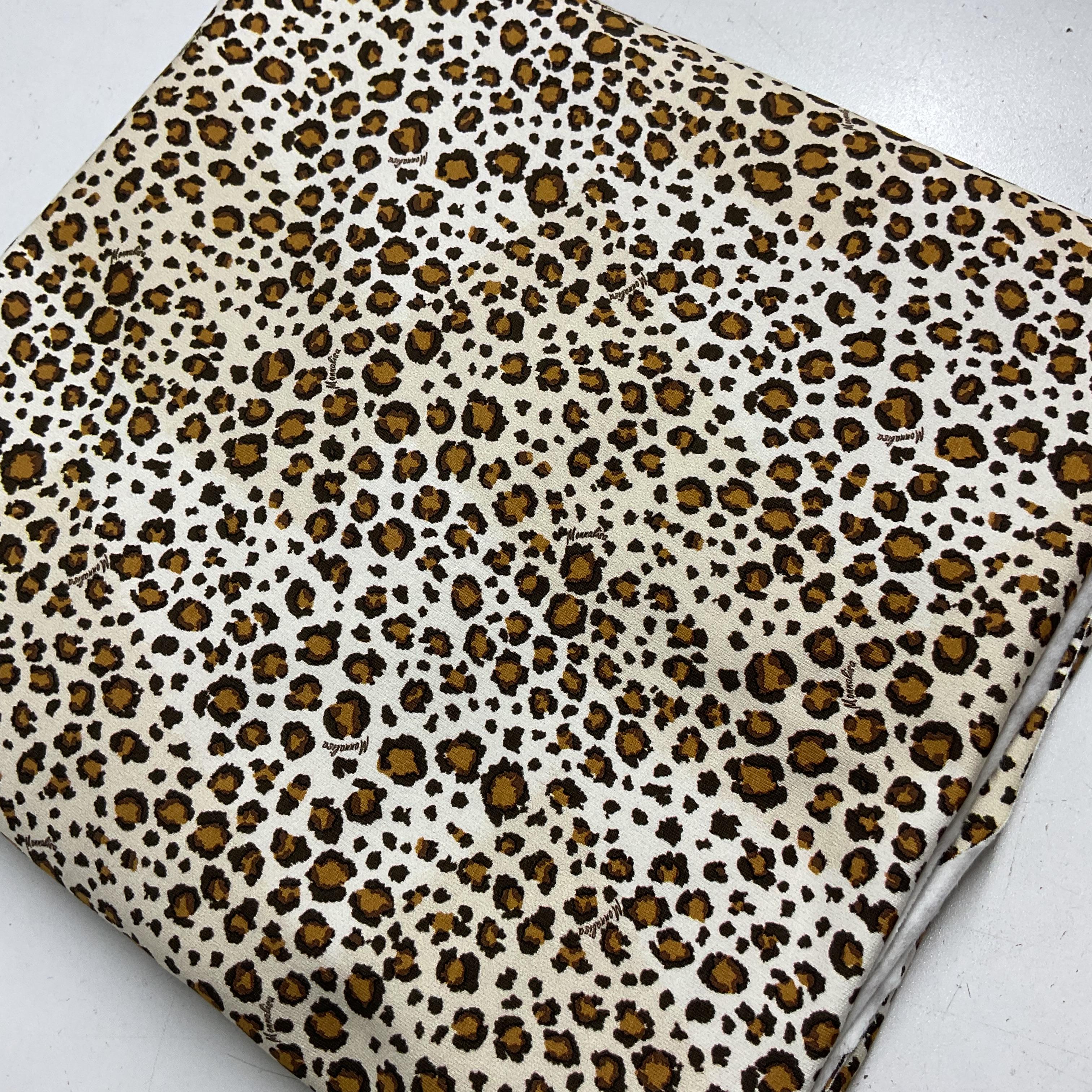 100*140 cm Leopar İki İplik Pamuklu Penye Parça Kumaş