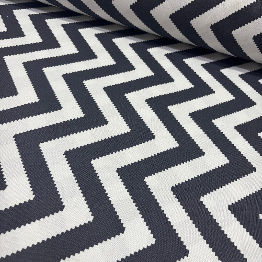 Zigzag 270 Cm Eninde Branda Kumaş - Koyu Gri