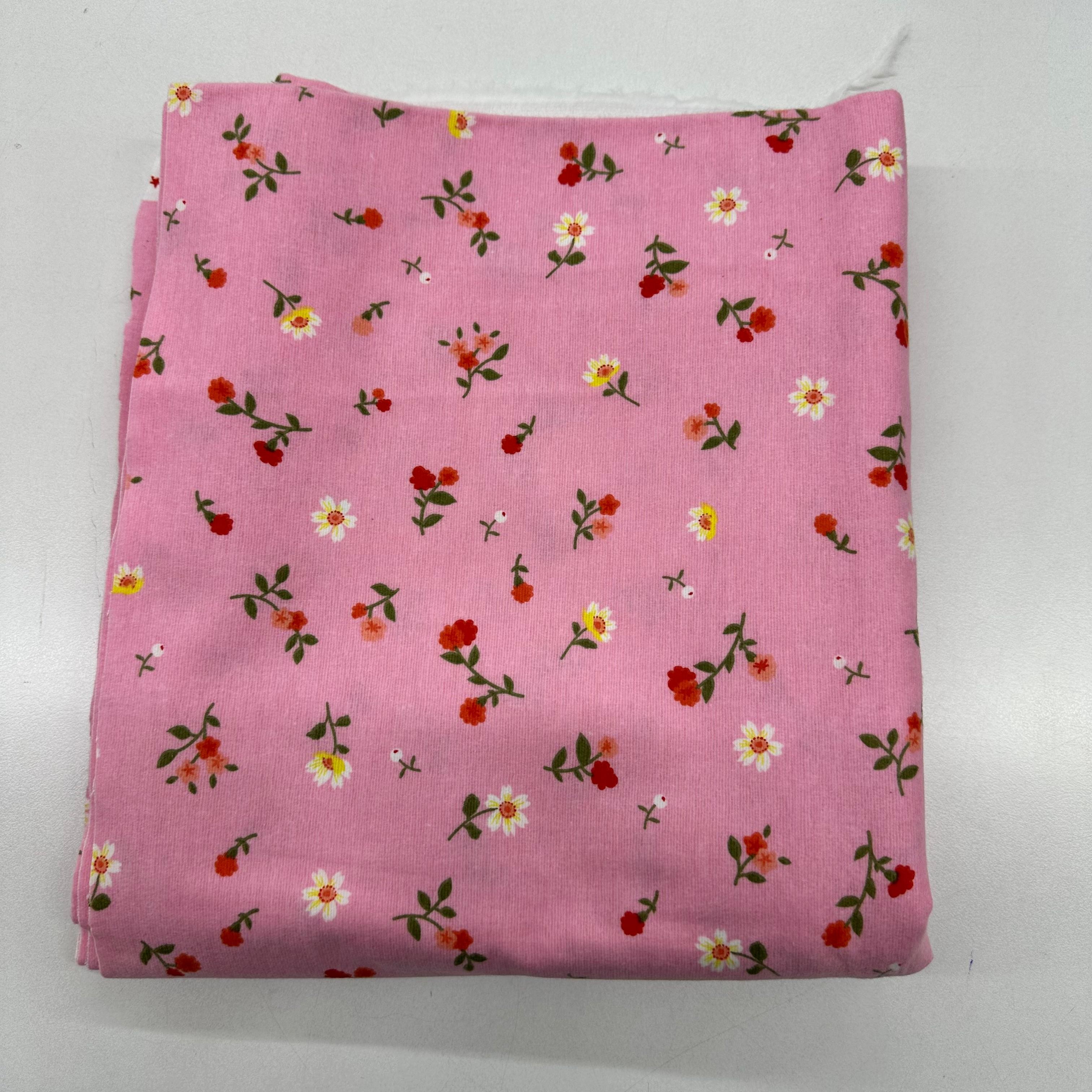 Pembe Çiçek 80*240 Cm Parça Pazen Kumaş 