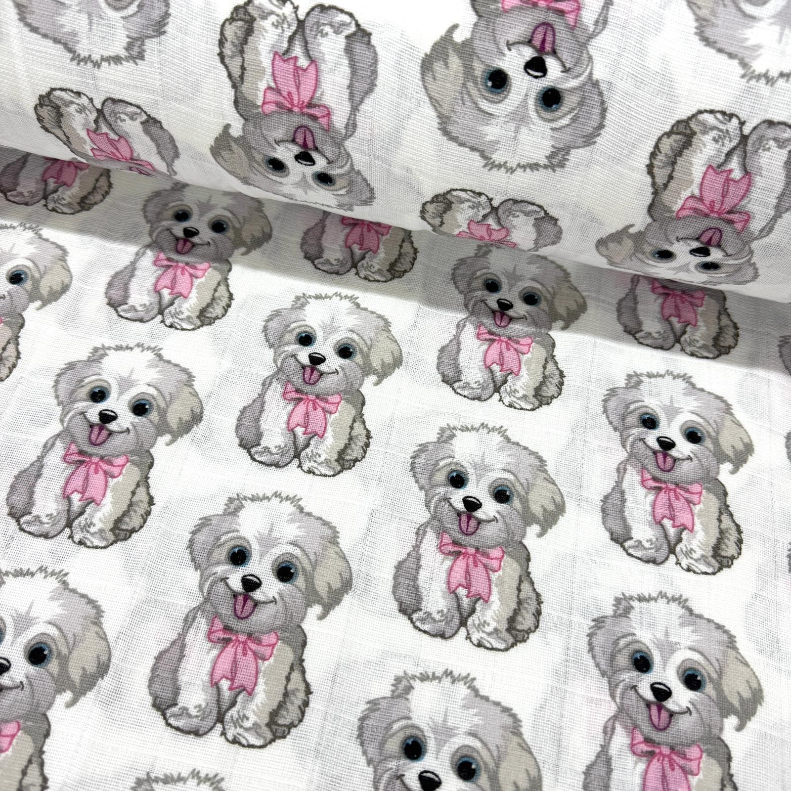 Köpekcikler Müslin Bez Kumaş
