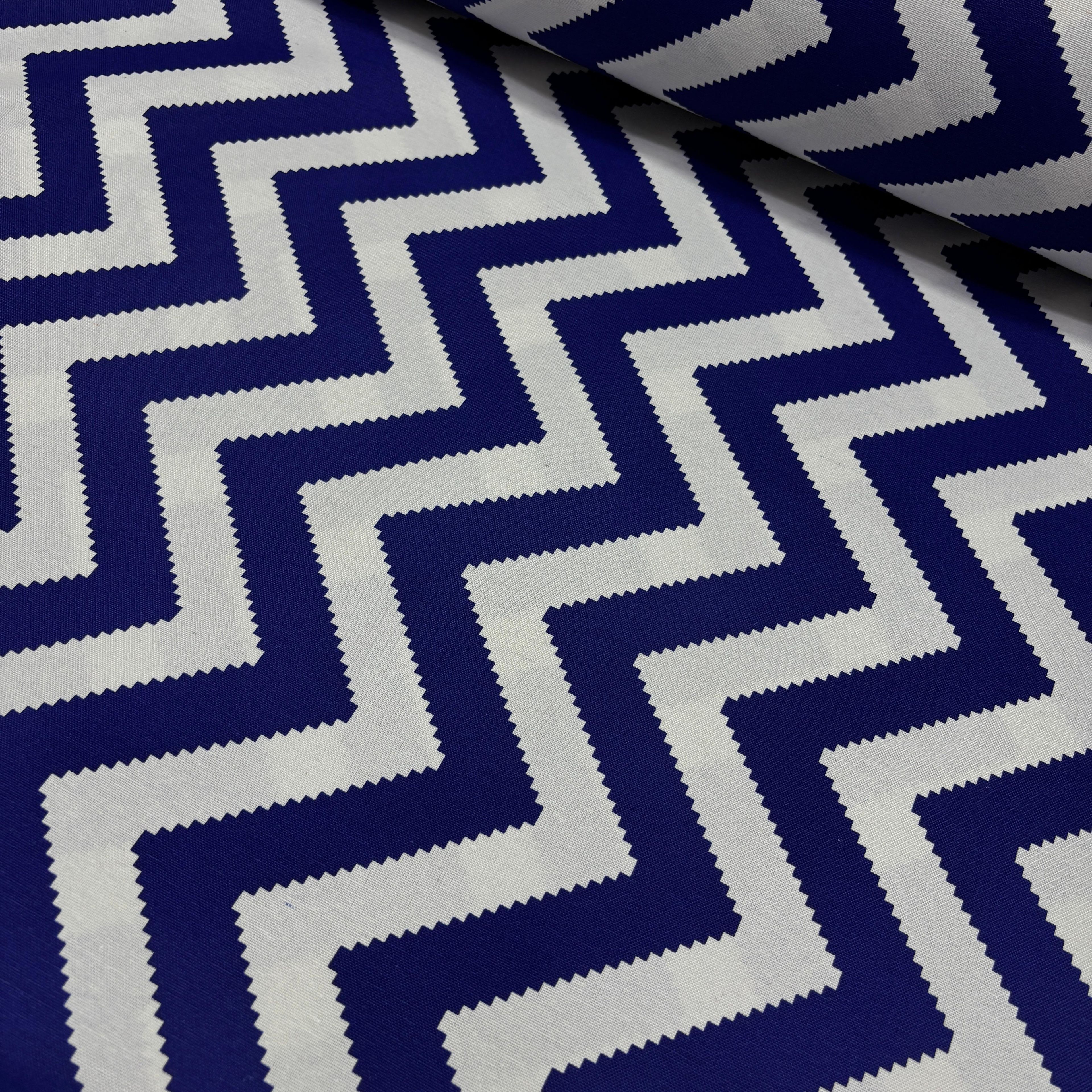 Zigzag 270 Cm Eninde Branda Kumaş - Mavi