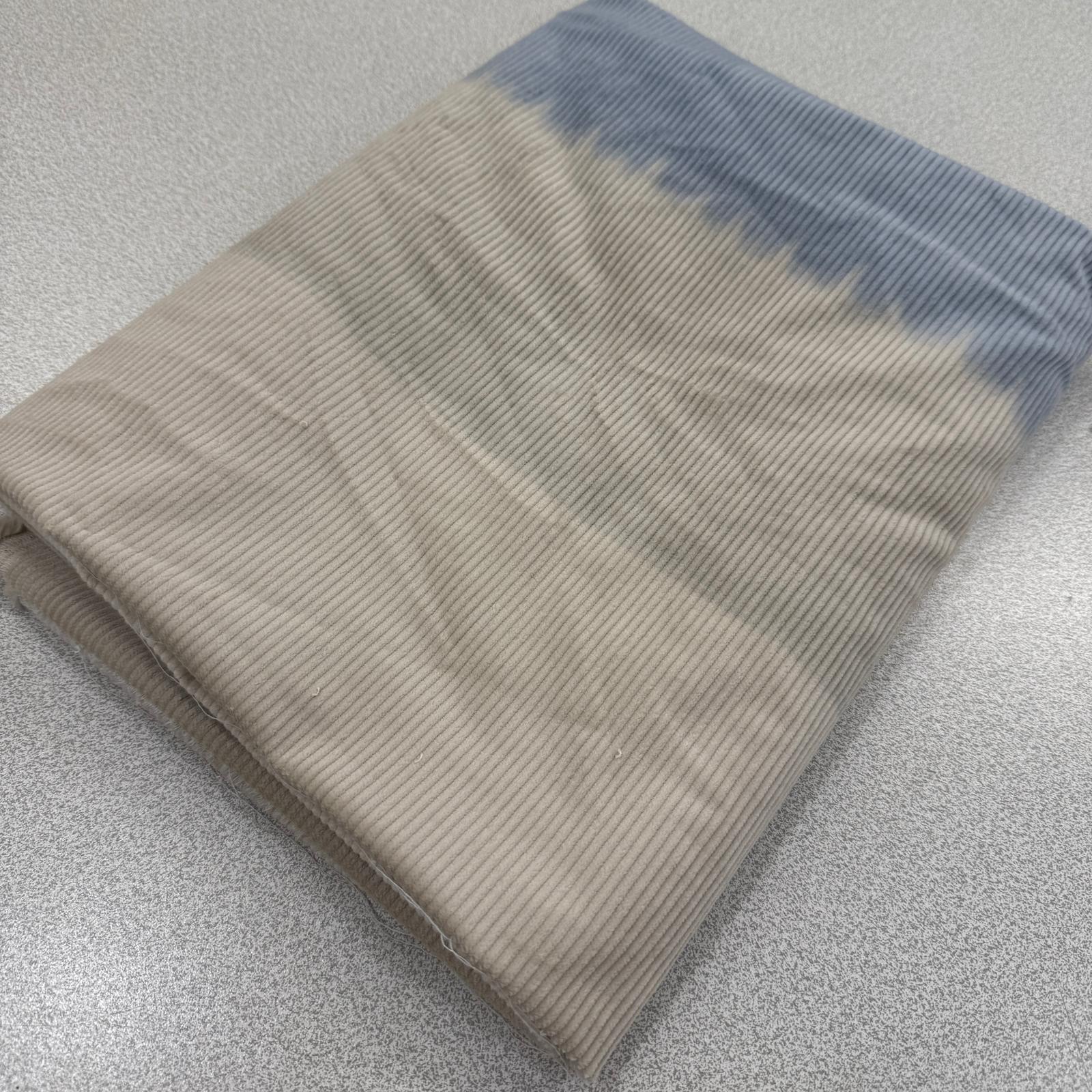 Abraj Defolu Kemik Rengi 100*140 cm Parça Fitilli Kadife Kumaş