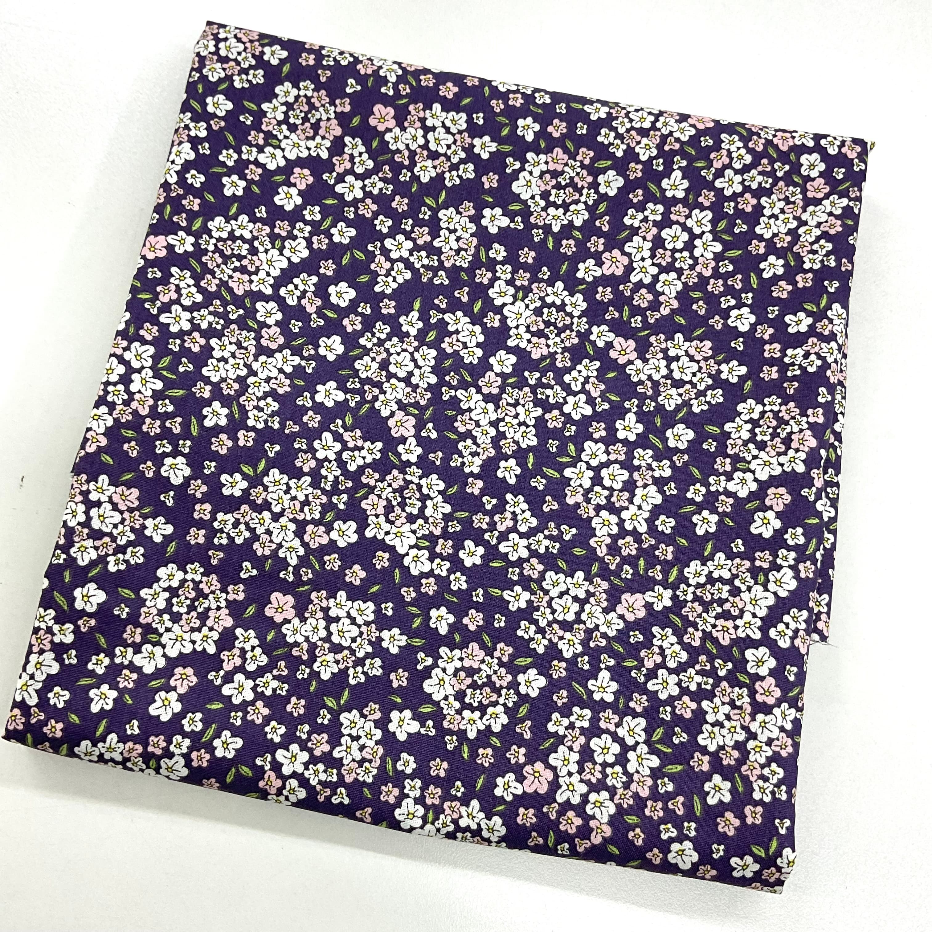 Mor Çiçek 50*80 Cm Parça Poplin Kumaş