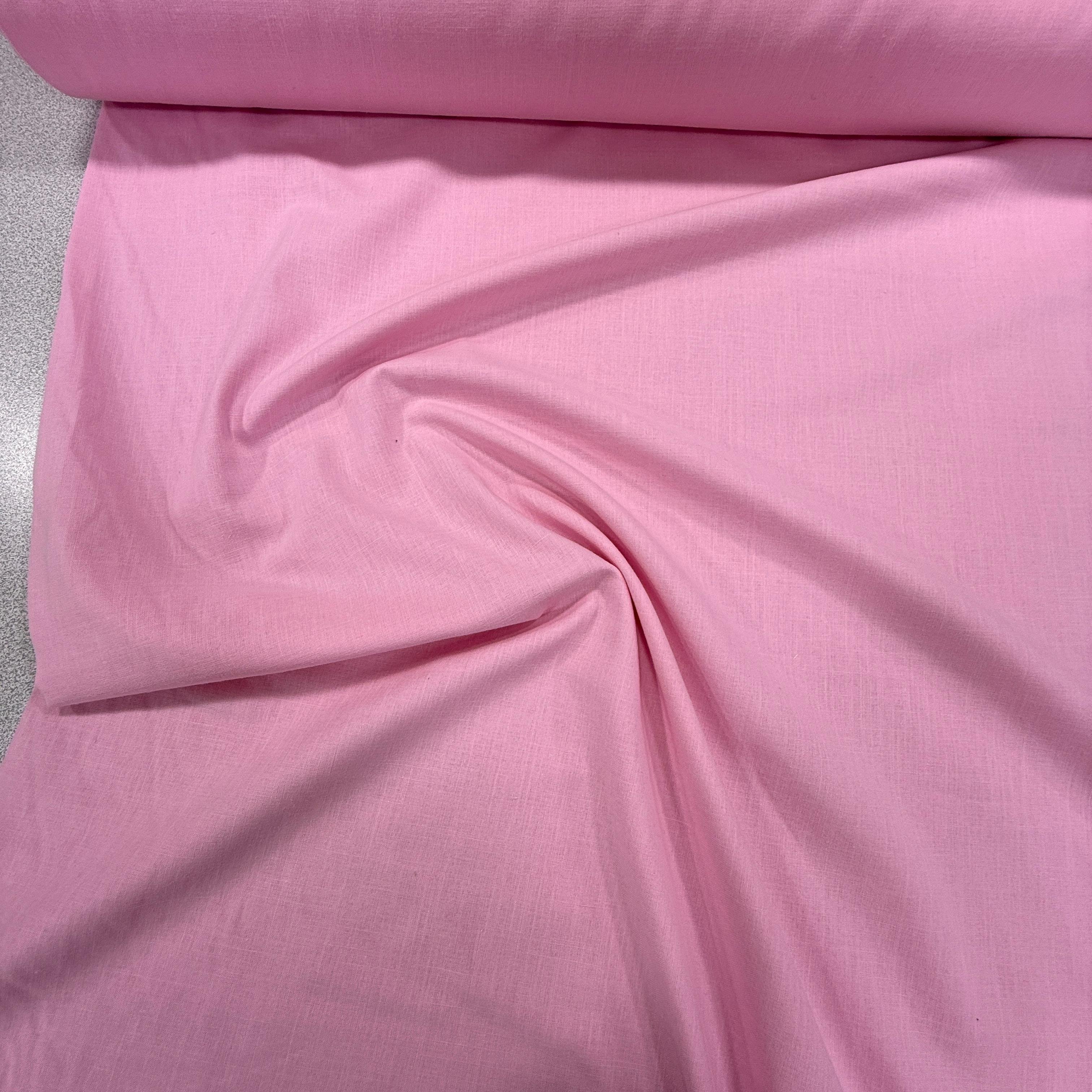 Pembe Flam Keten Kumaş