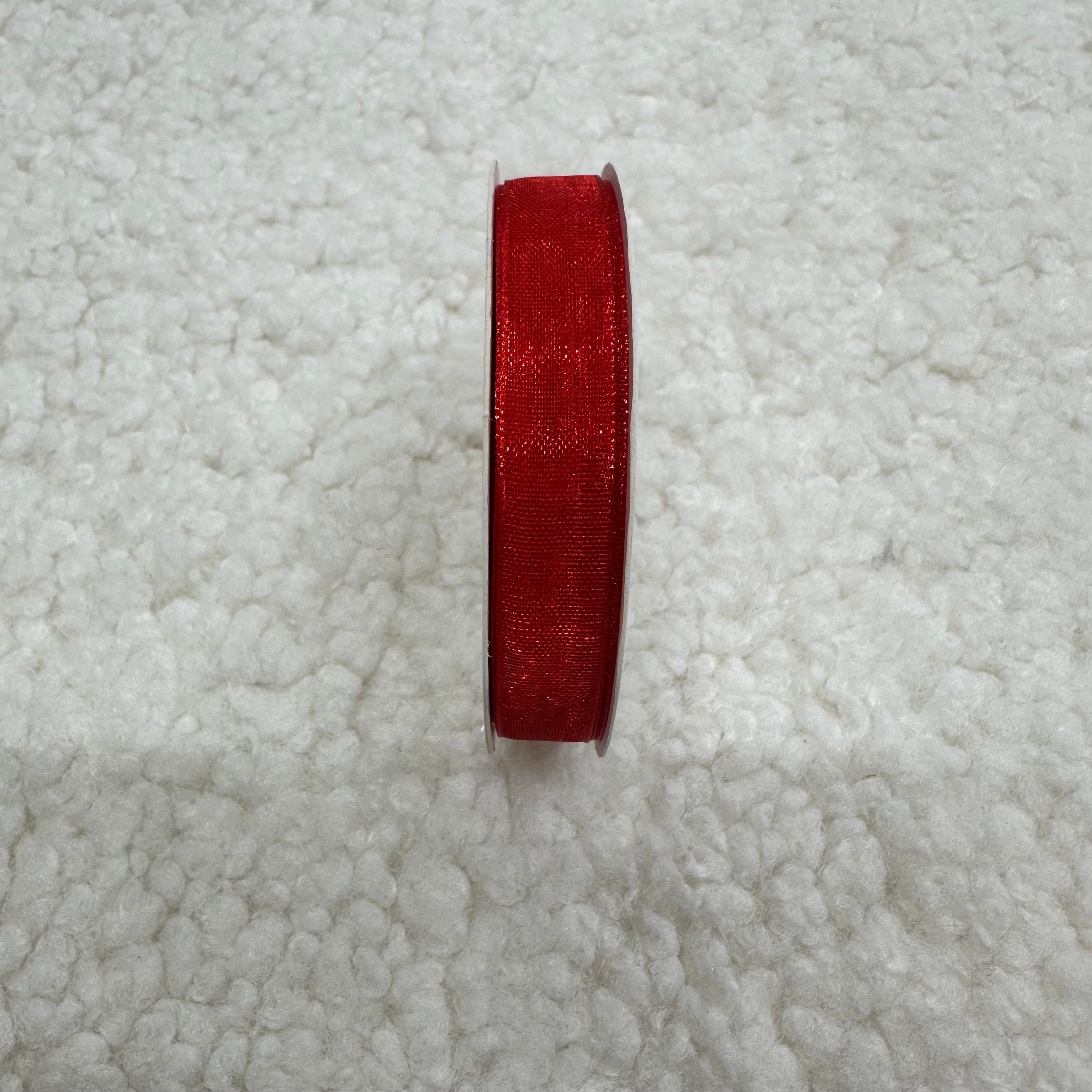 Kırmızı Organze Kurdele 1 Cm