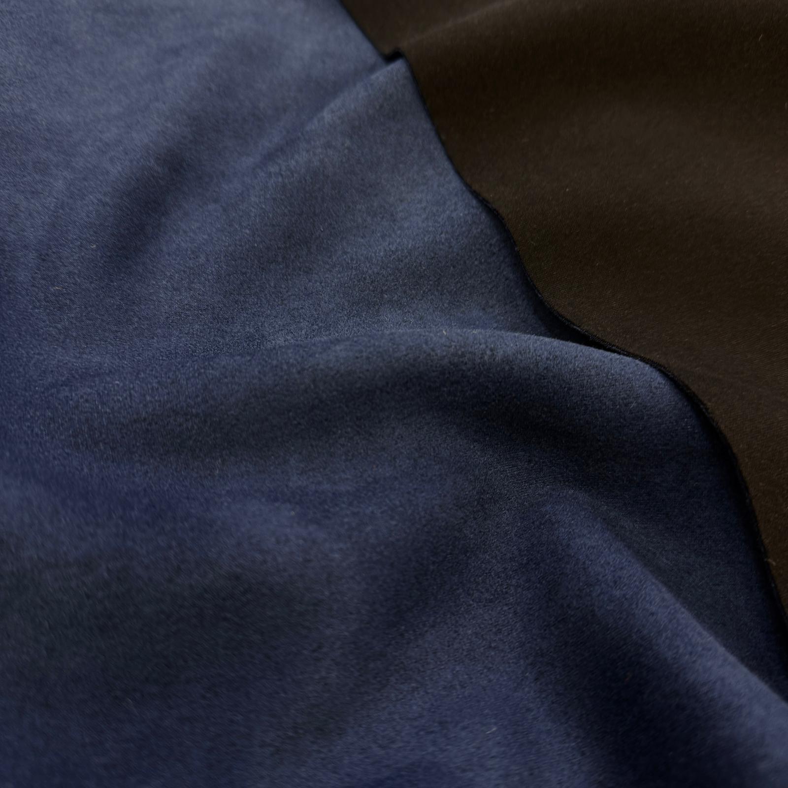 Çift Taraflı Scuba Süet Kumaş - İndigo Mavi