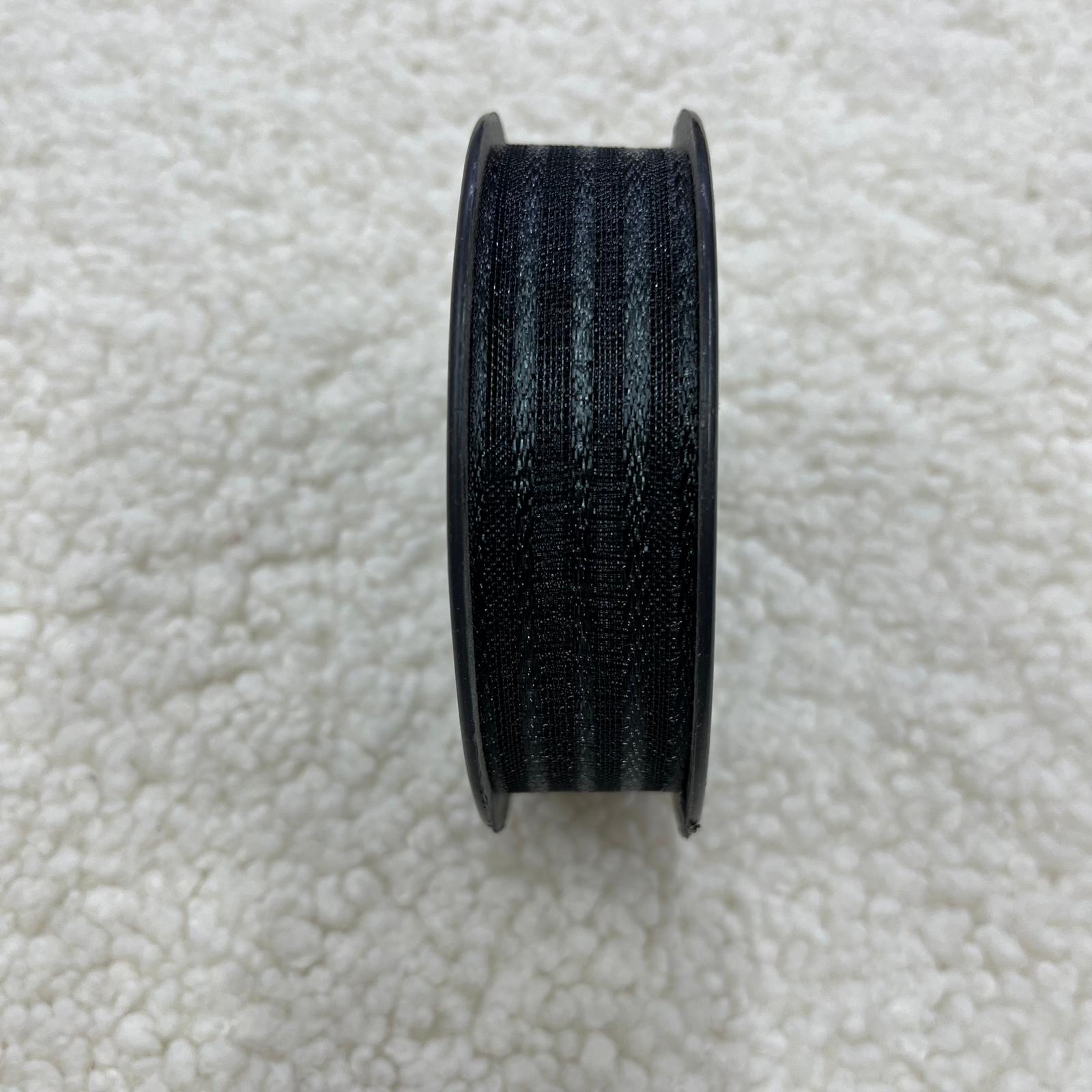 Siyah Çizgili Organze Kurdele 2 Cm