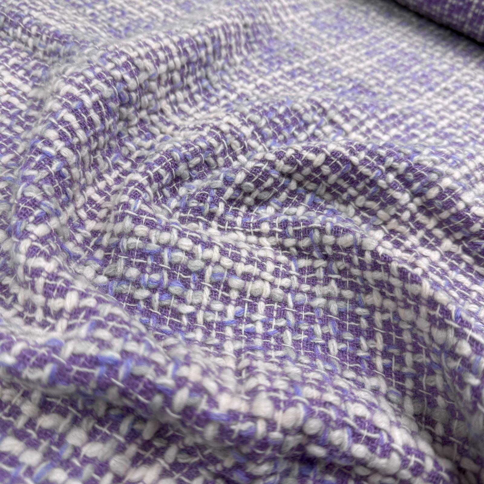 İngiliz Yünlü Lilas Şanel Kumaş