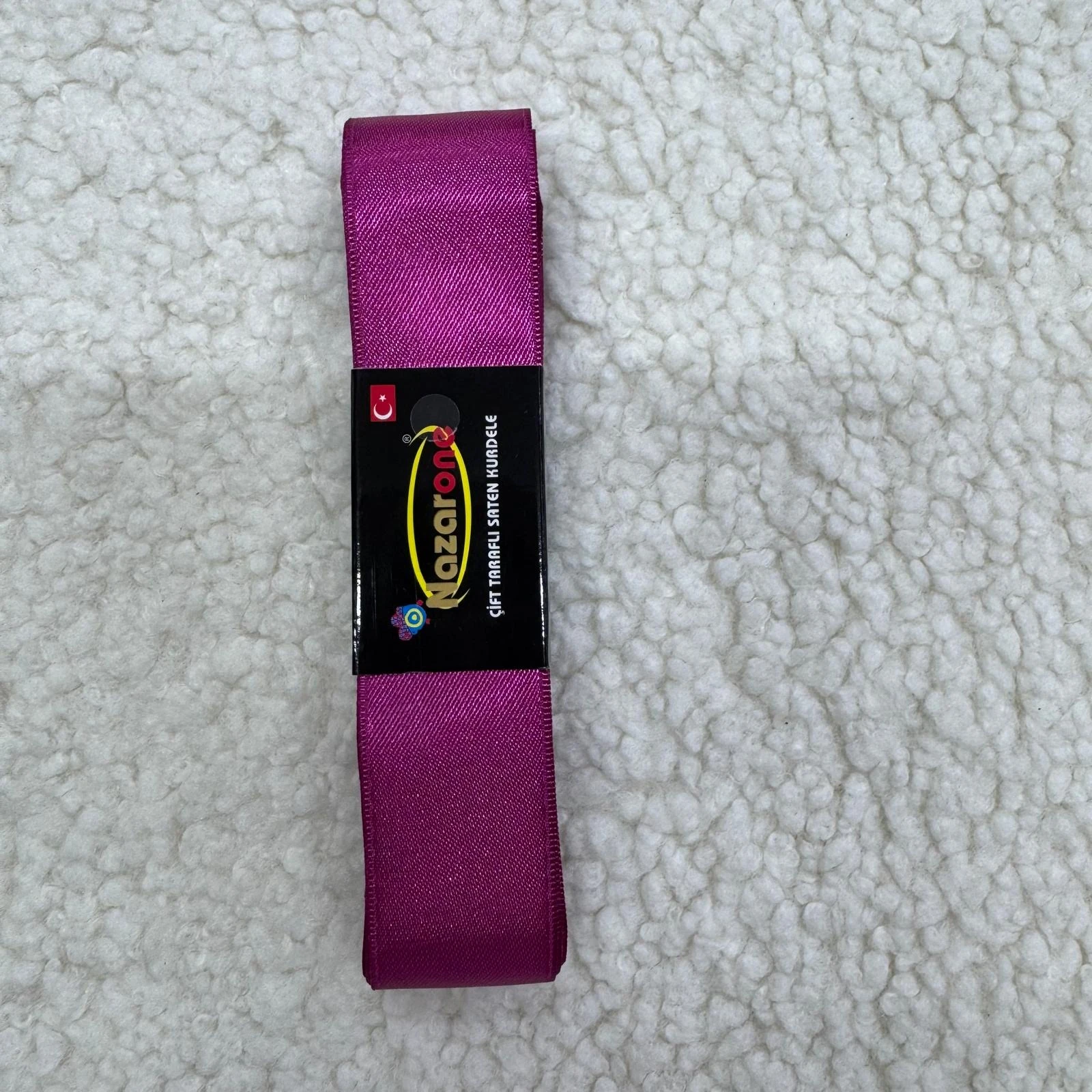 Üç Cm Menekşe Saten Kurdele