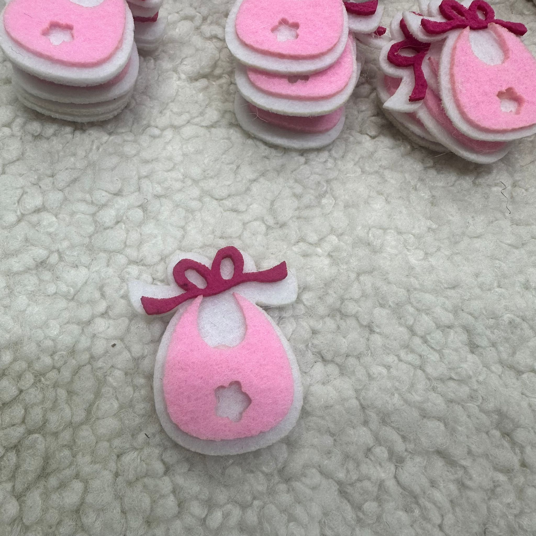 Pembe Bebek Önlüğü Keçe 50'li Set