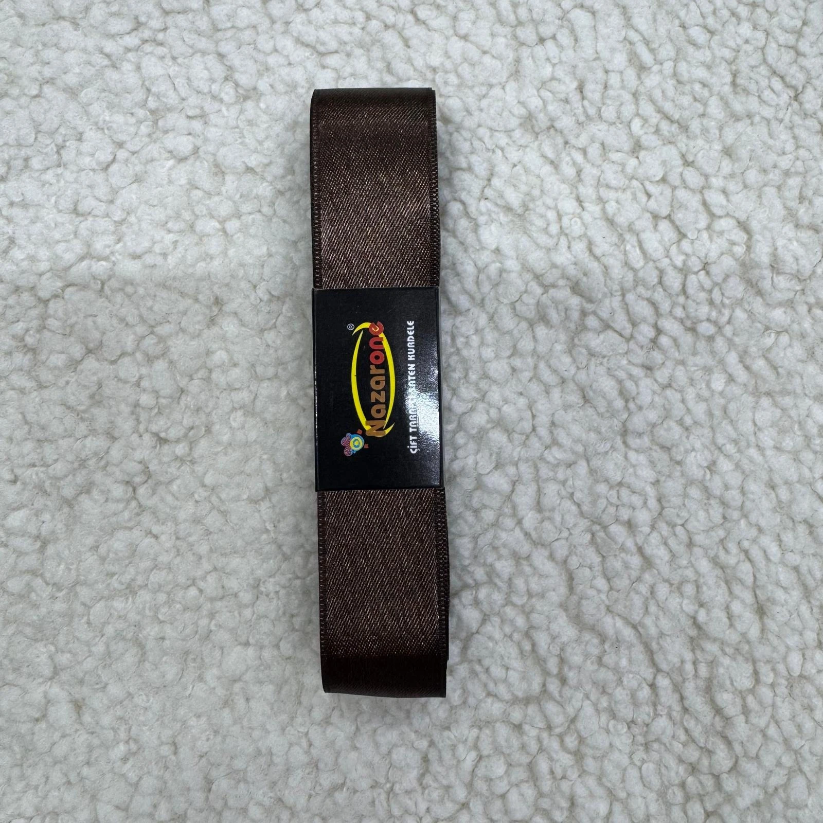 Üç Cm Kahverengi Saten Kurdele