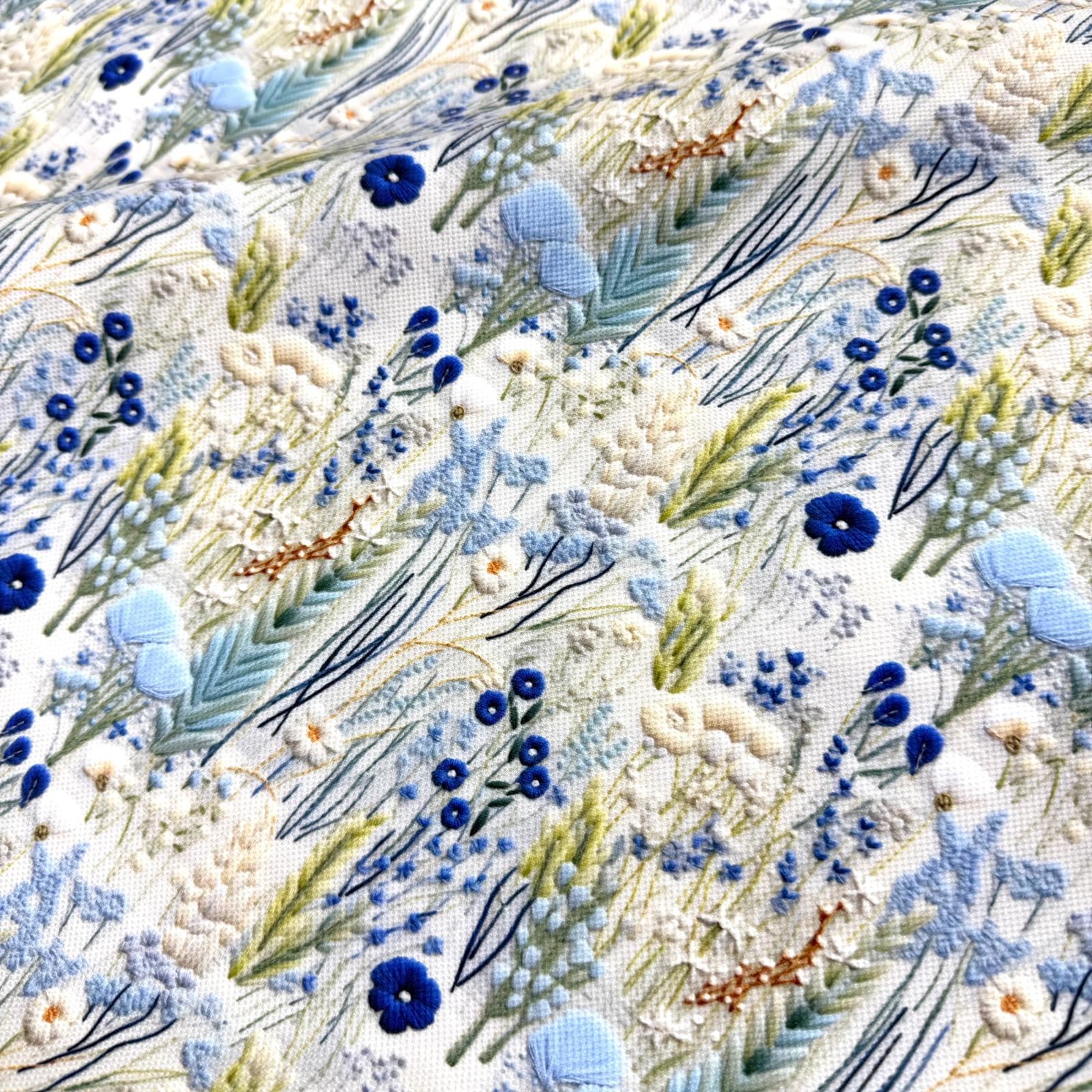 Dere Çiçekleri 3D Dijital Baskı Kumaş