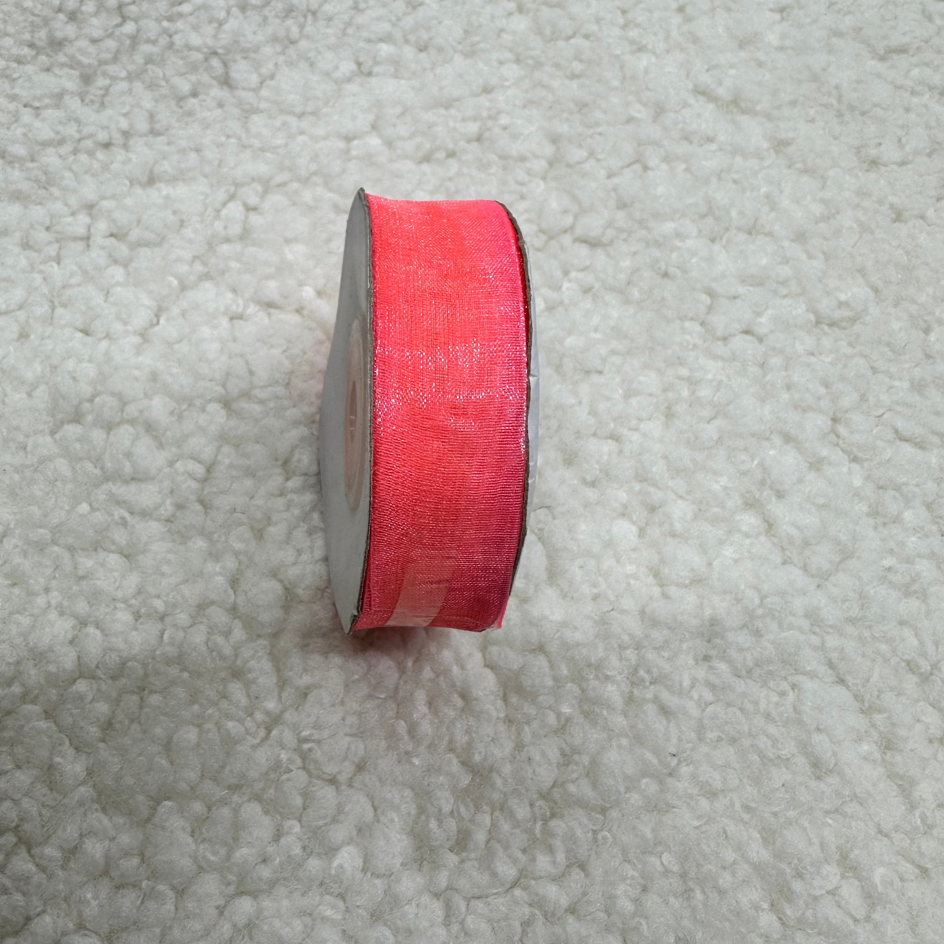 Neon Turuncu Organze Kurdele 2 Cm